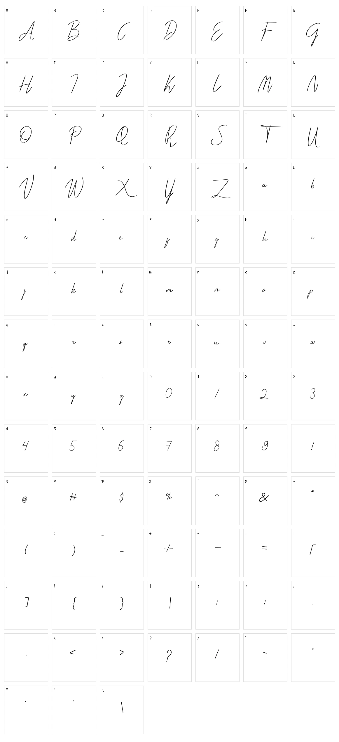 Darcey Oliver Character Set