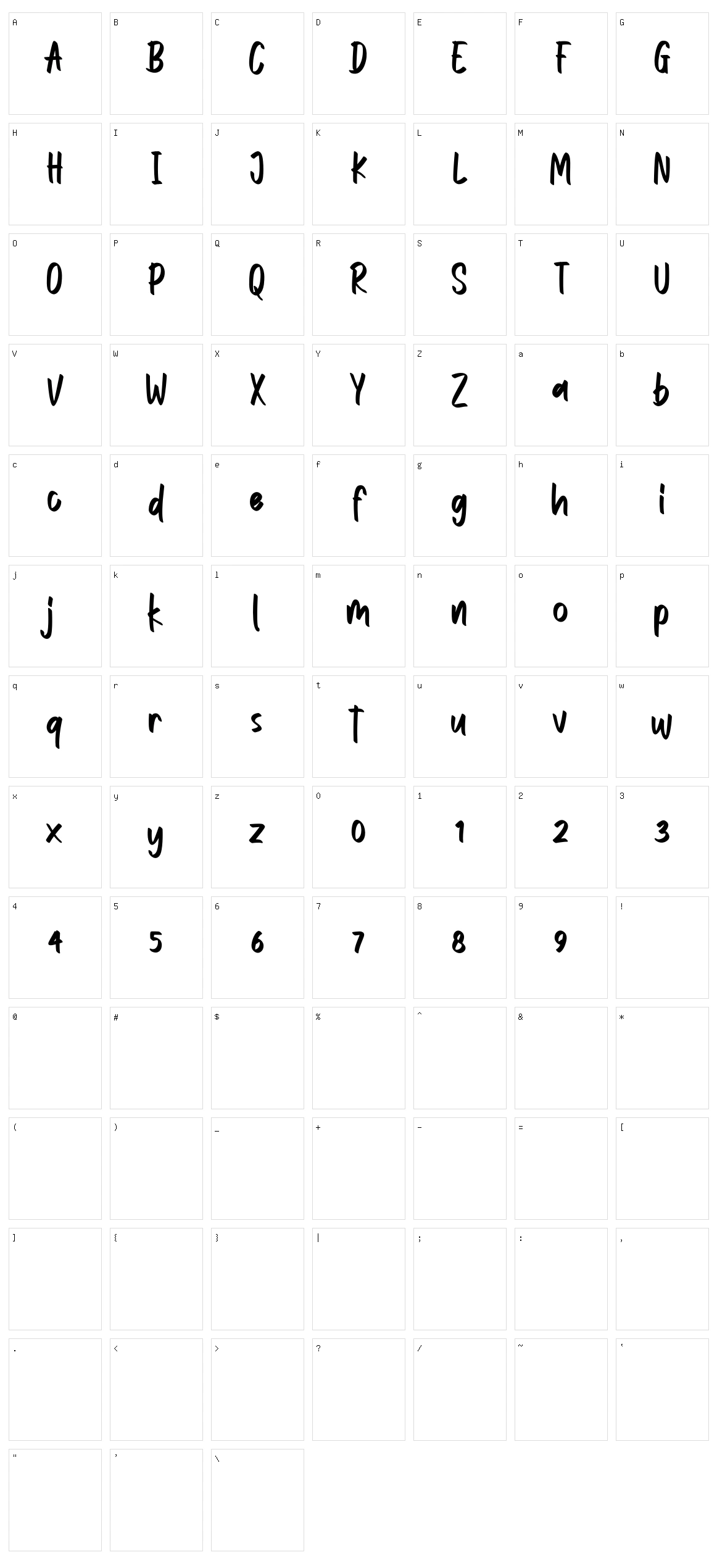 Dark Glitter Character Set