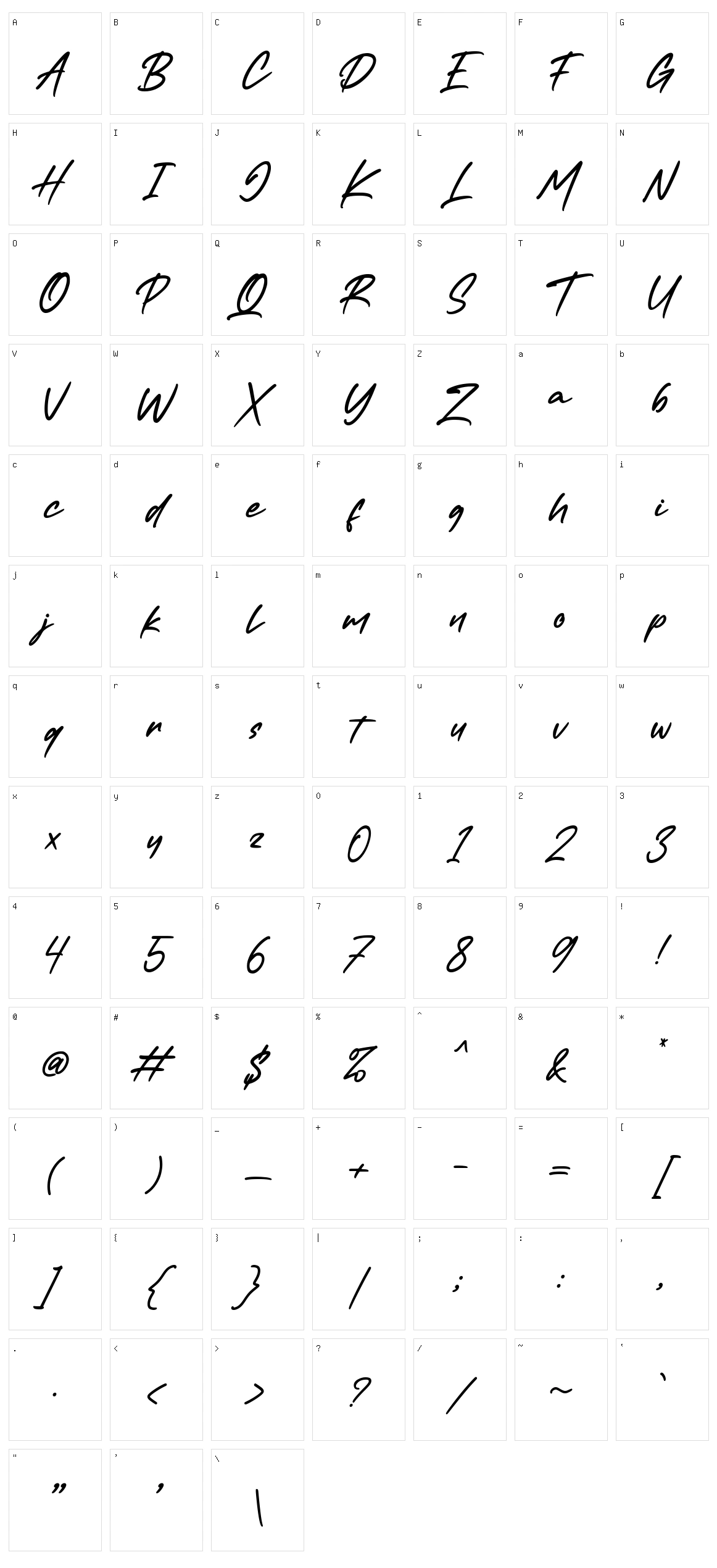 Dark Twenty Character Set