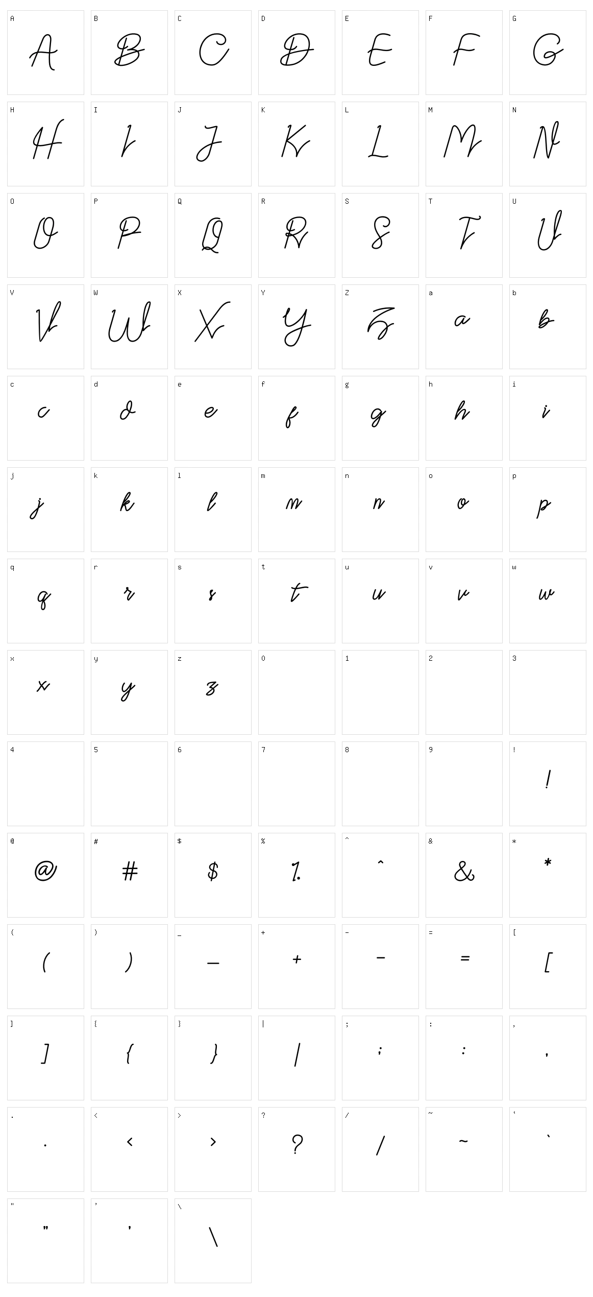 Datten Character Set