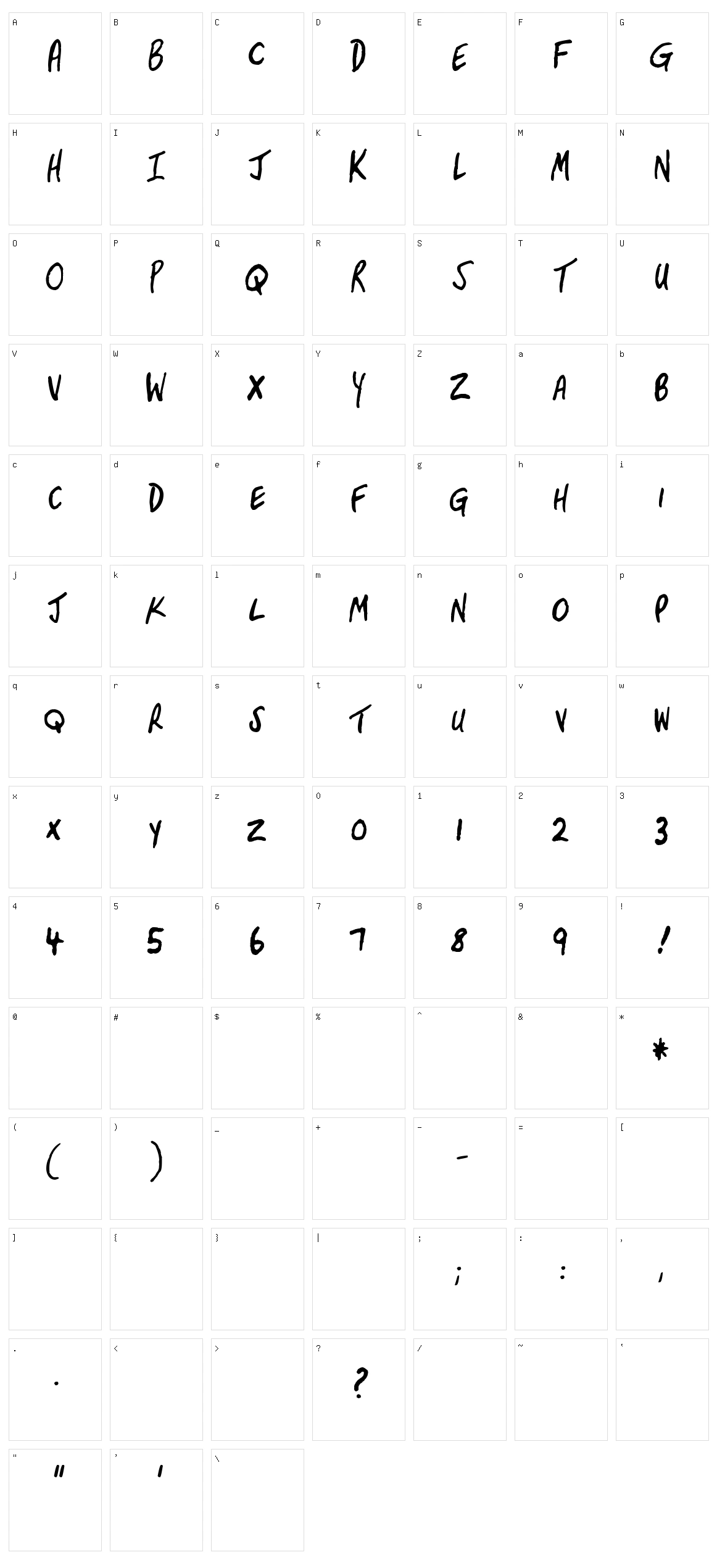 Davy Francis Character Set