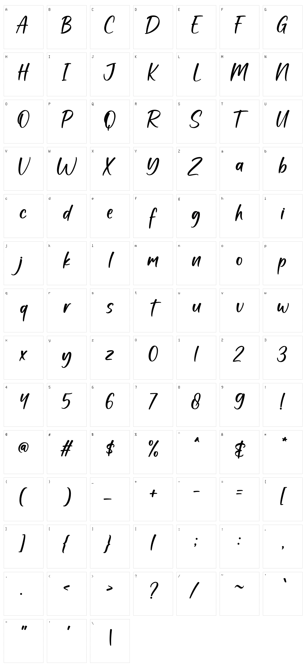 Daylight Character Set