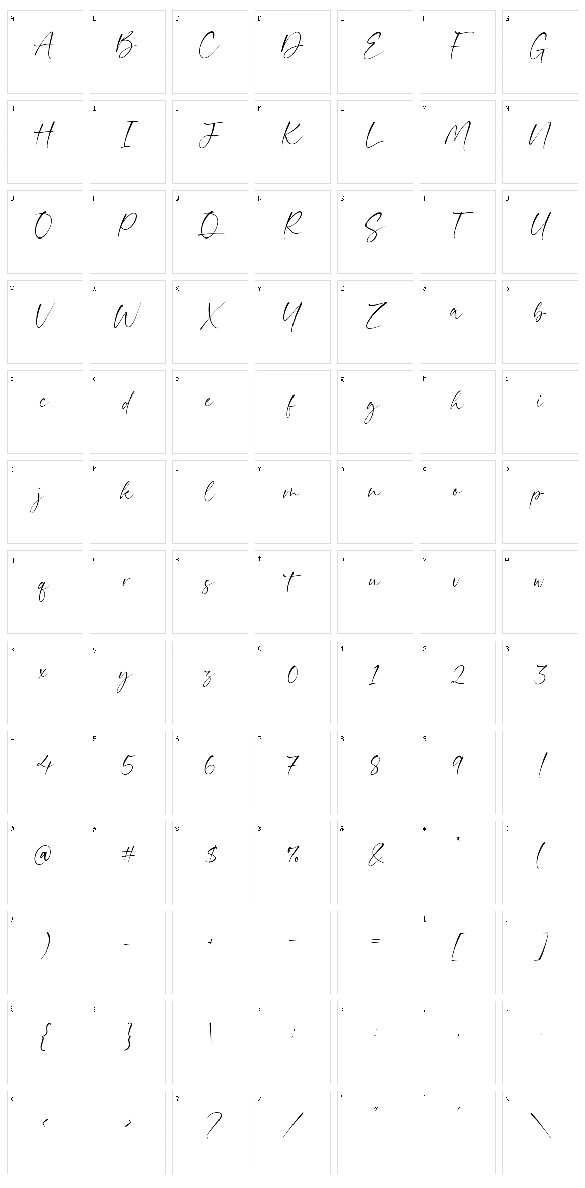 Daytimes Character Set