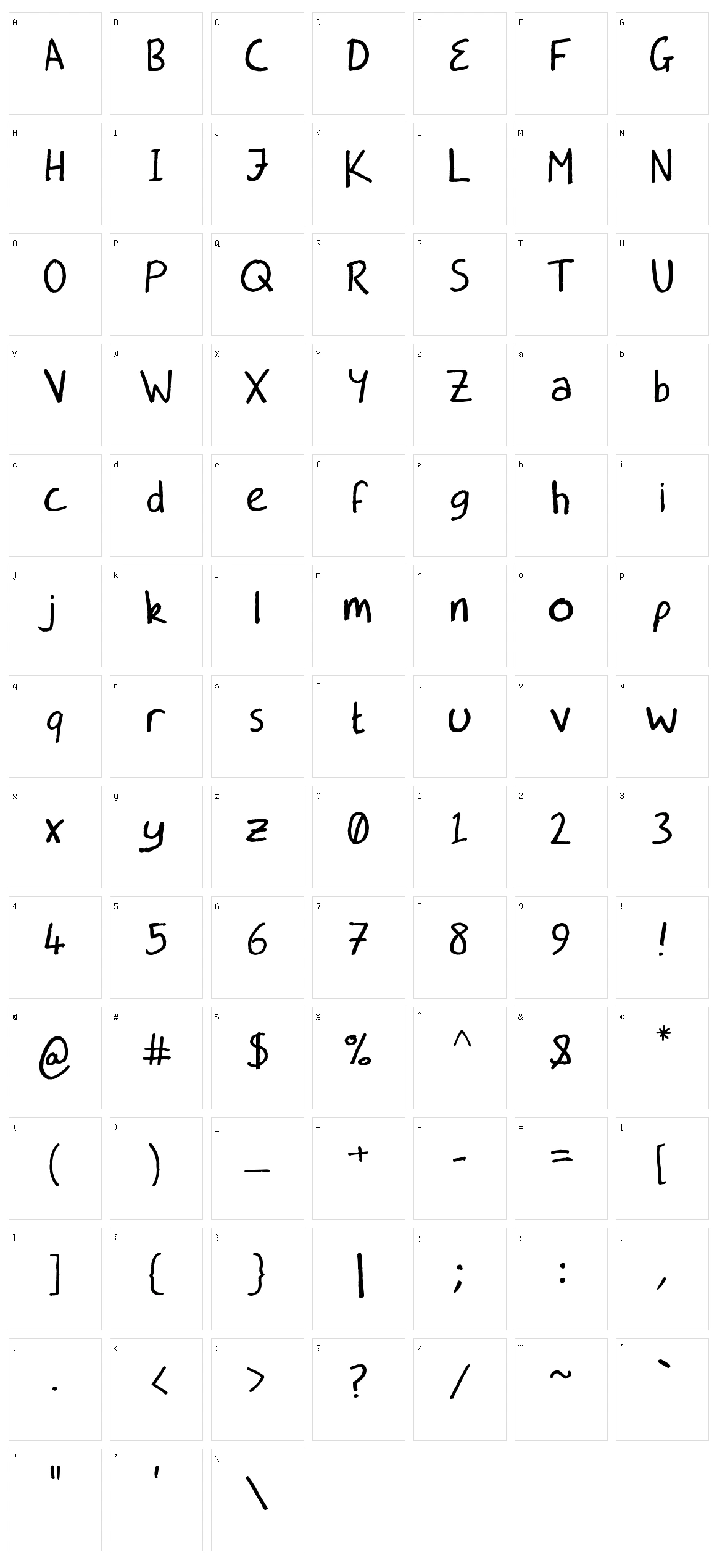 Dead Ends Lettering Character Set