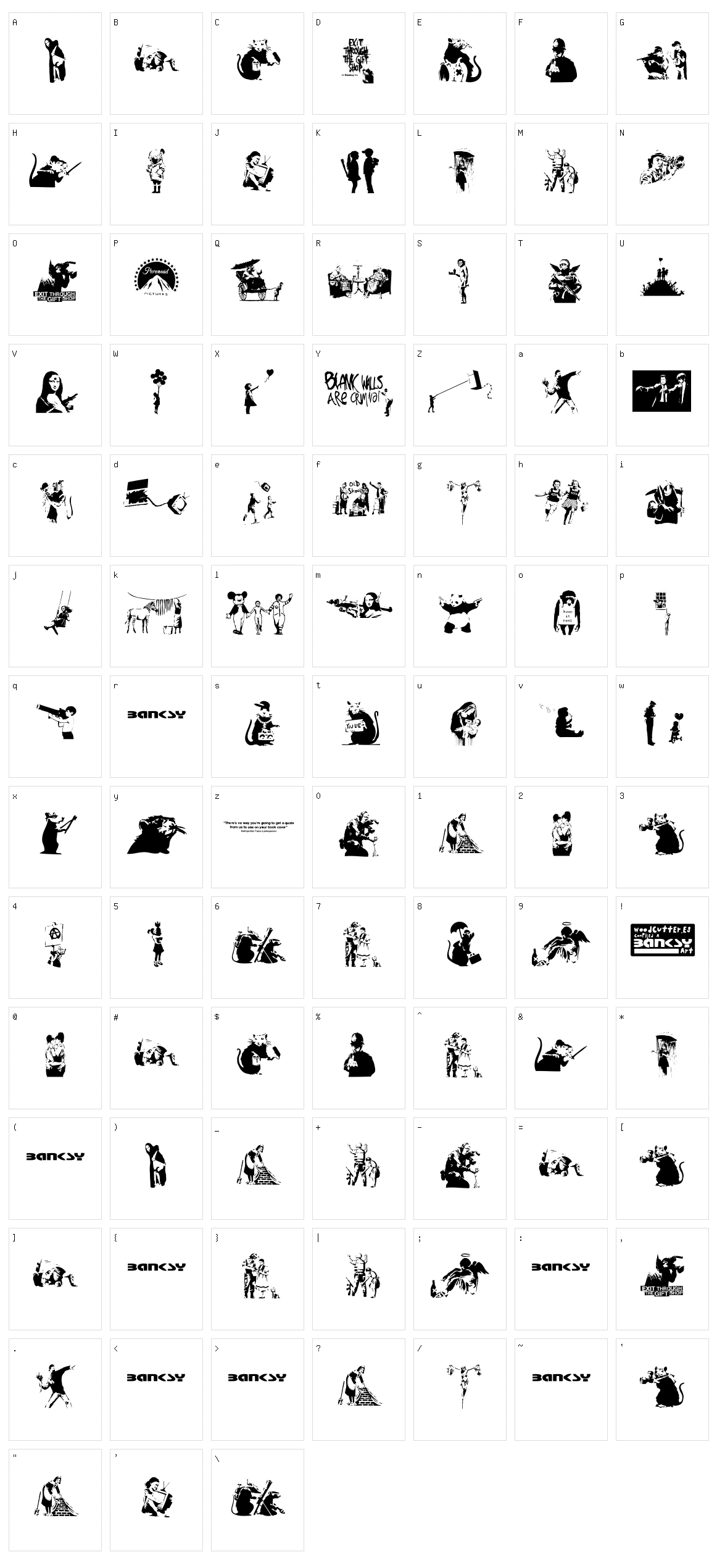Banksy Character Set