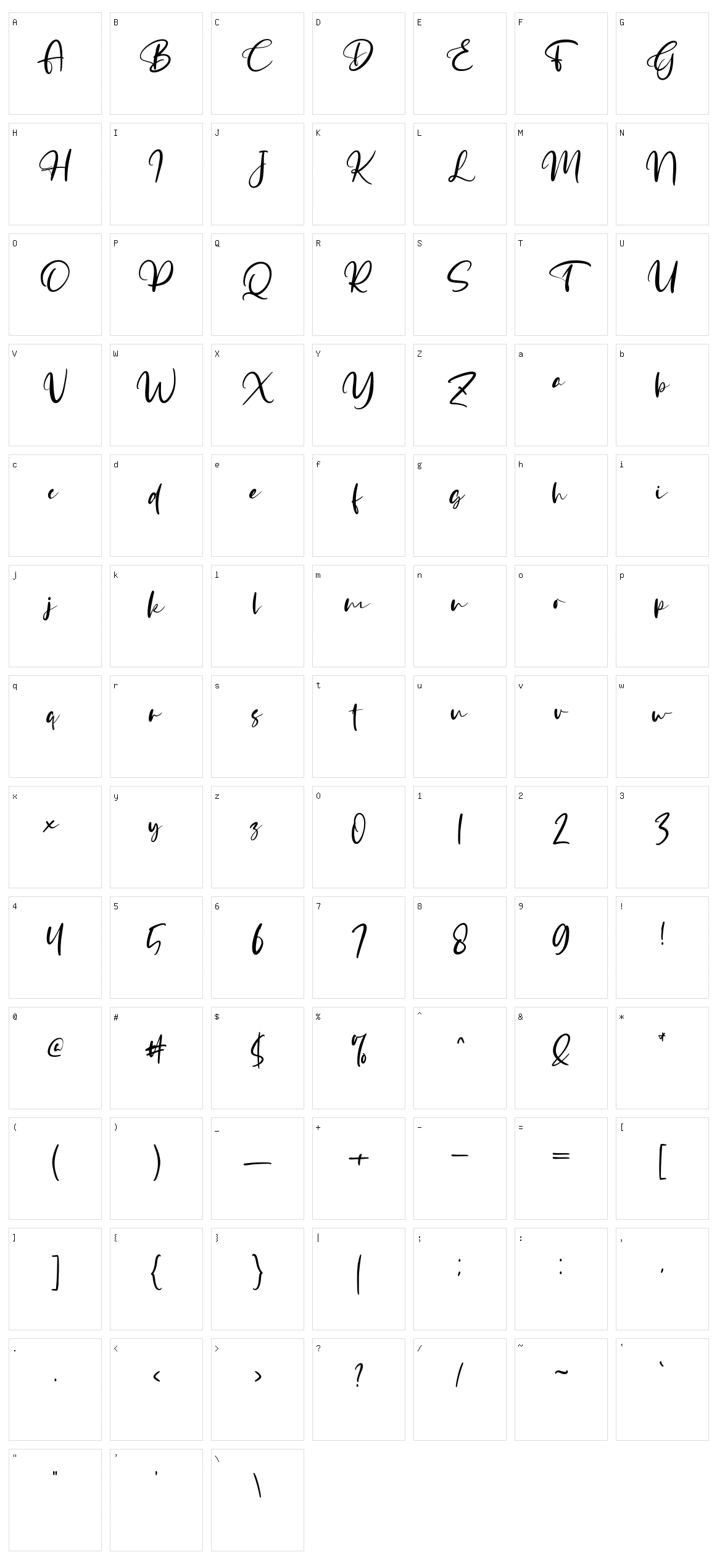 Deborah Character Set