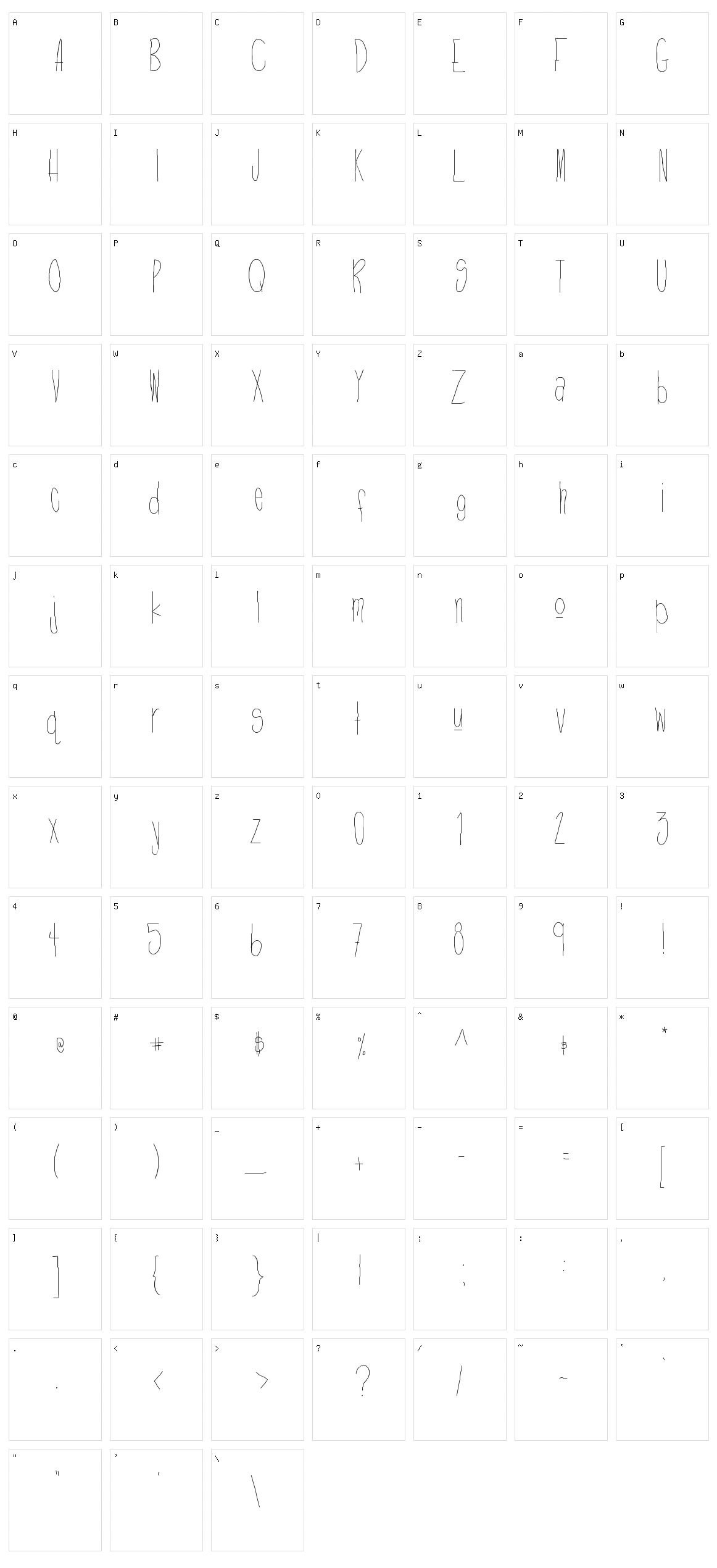 Defy Gravity Character Set