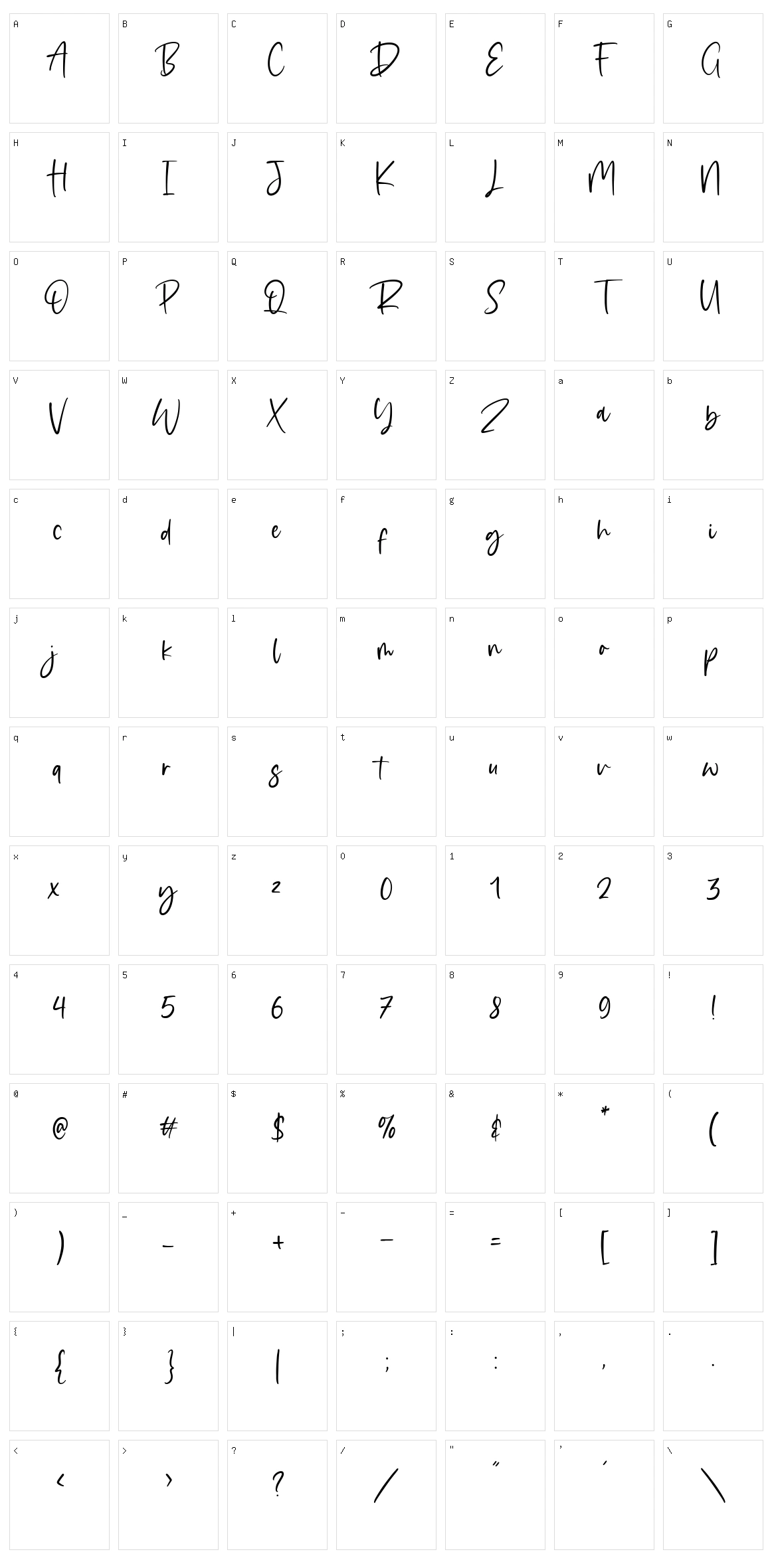 Delighty Character Set