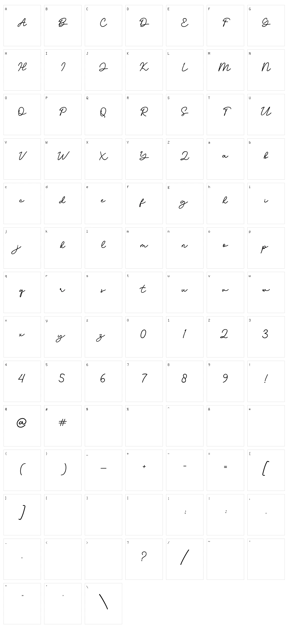 Devinta Character Set