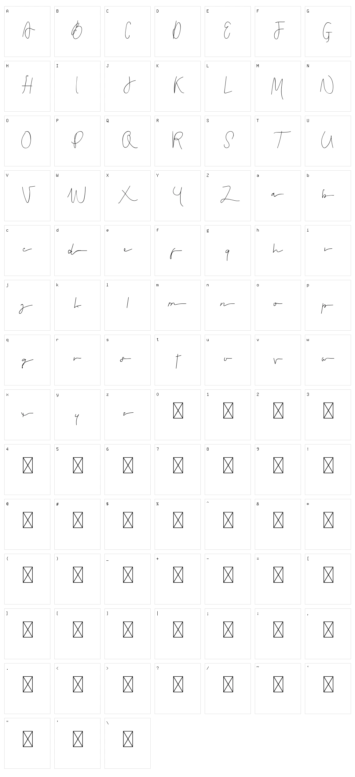 Dewebeauty Character Set