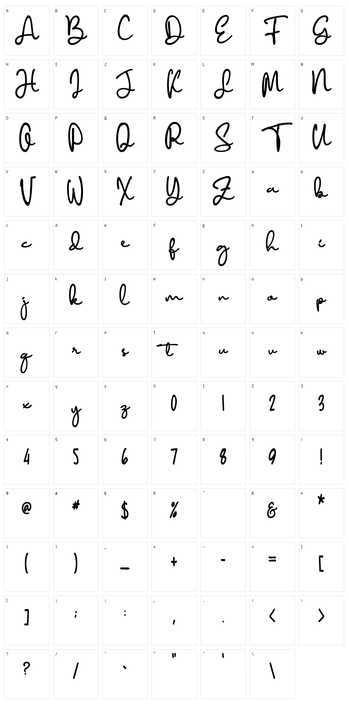 Diamant Character Set