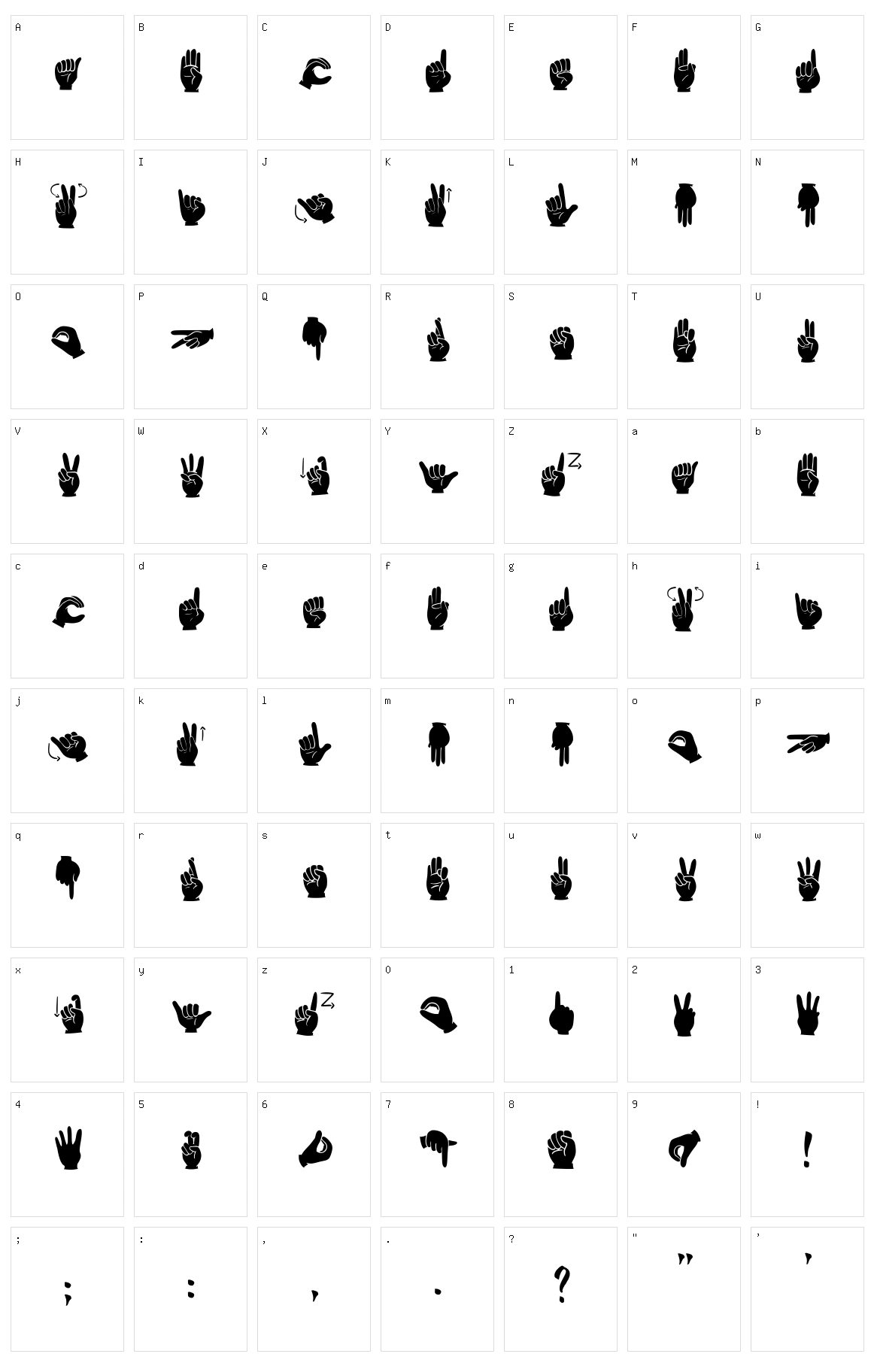 Libras Black 2020 Character Set