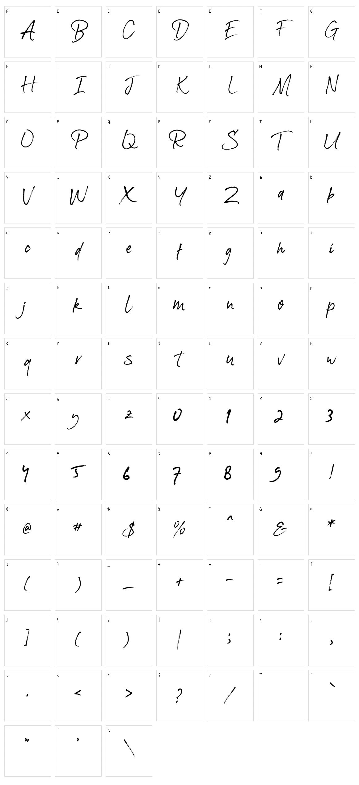 Diamonds Character Set