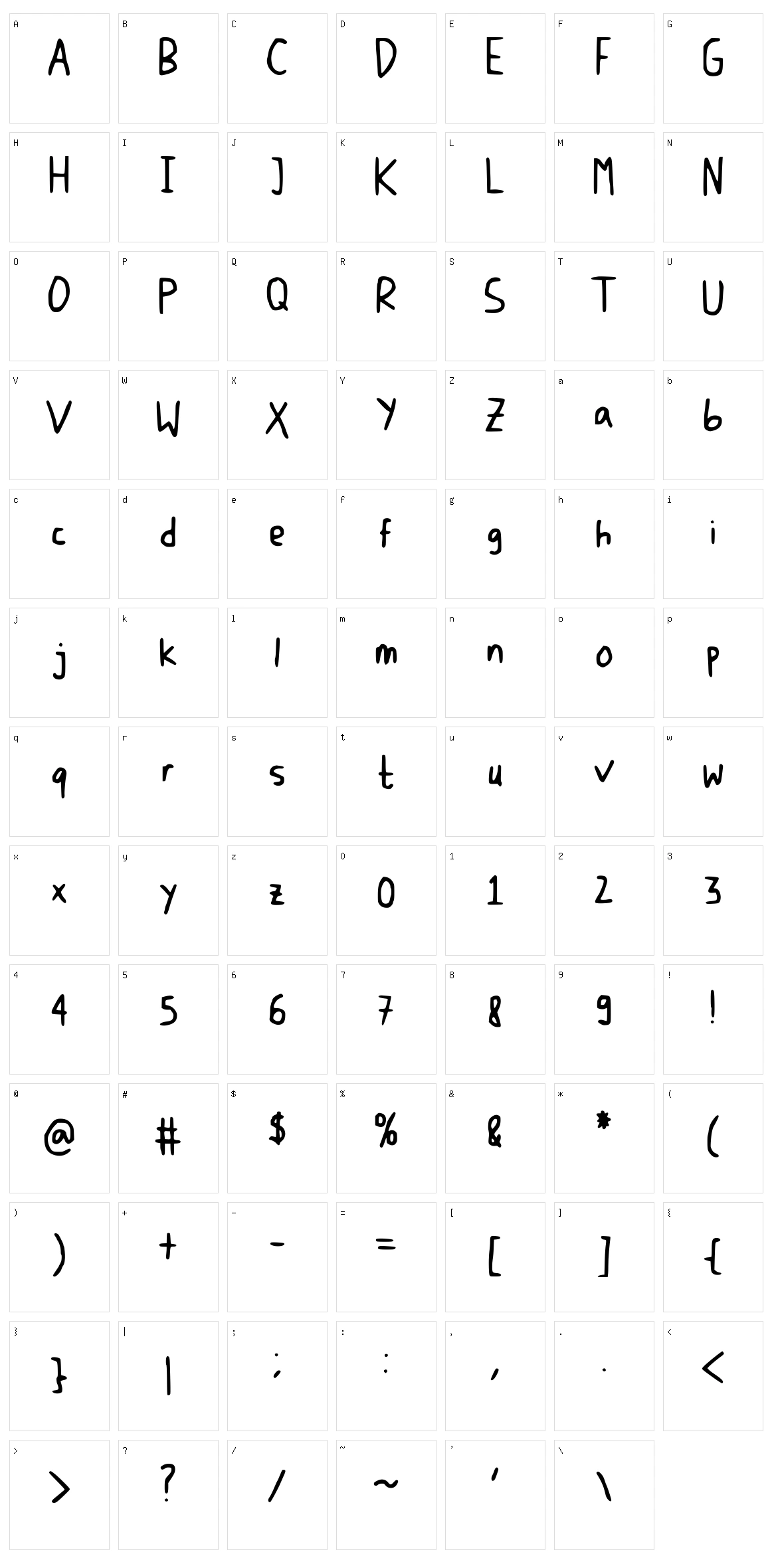 Dicis Handwrite Character Set