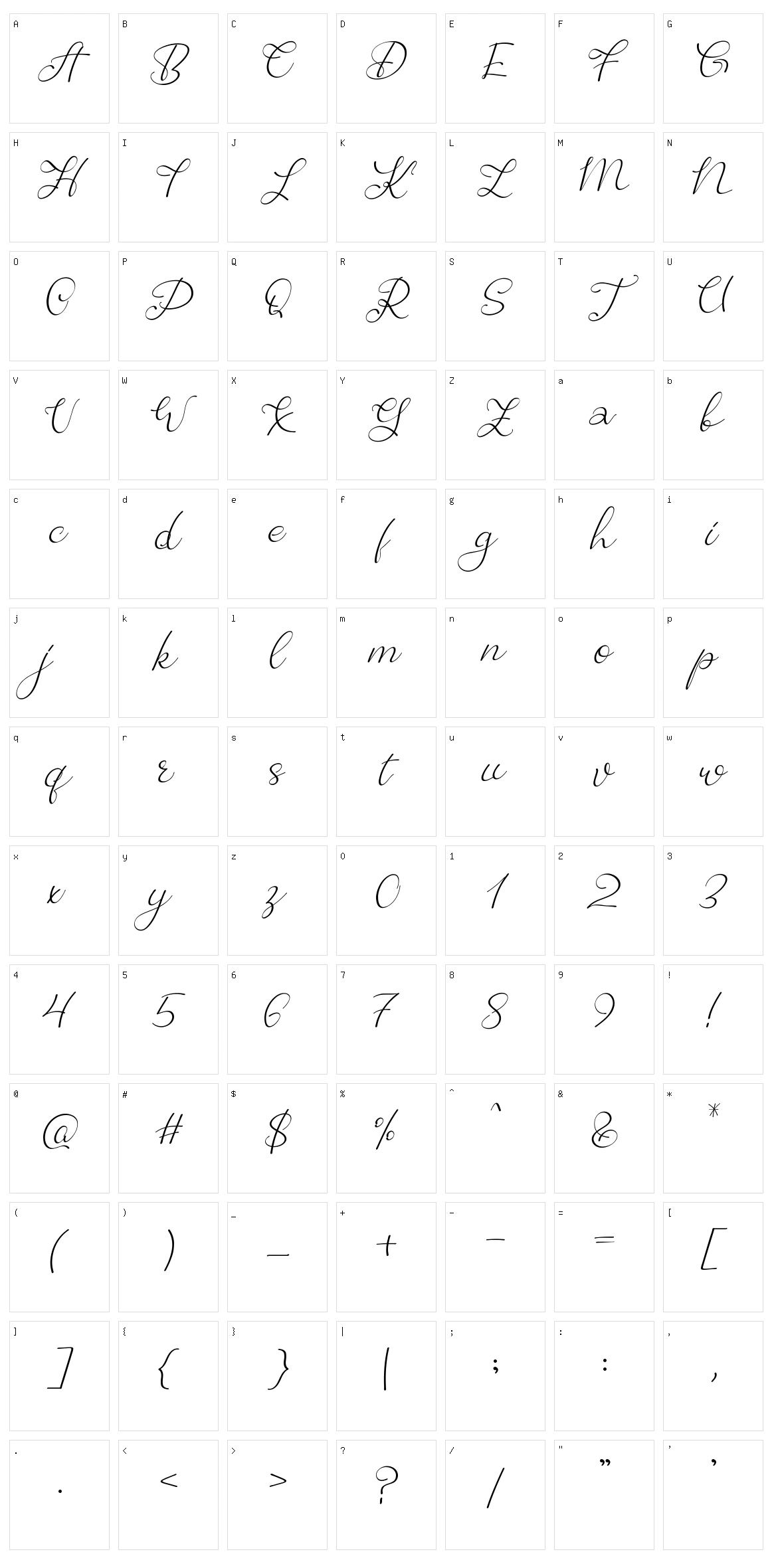 Digress Character Set