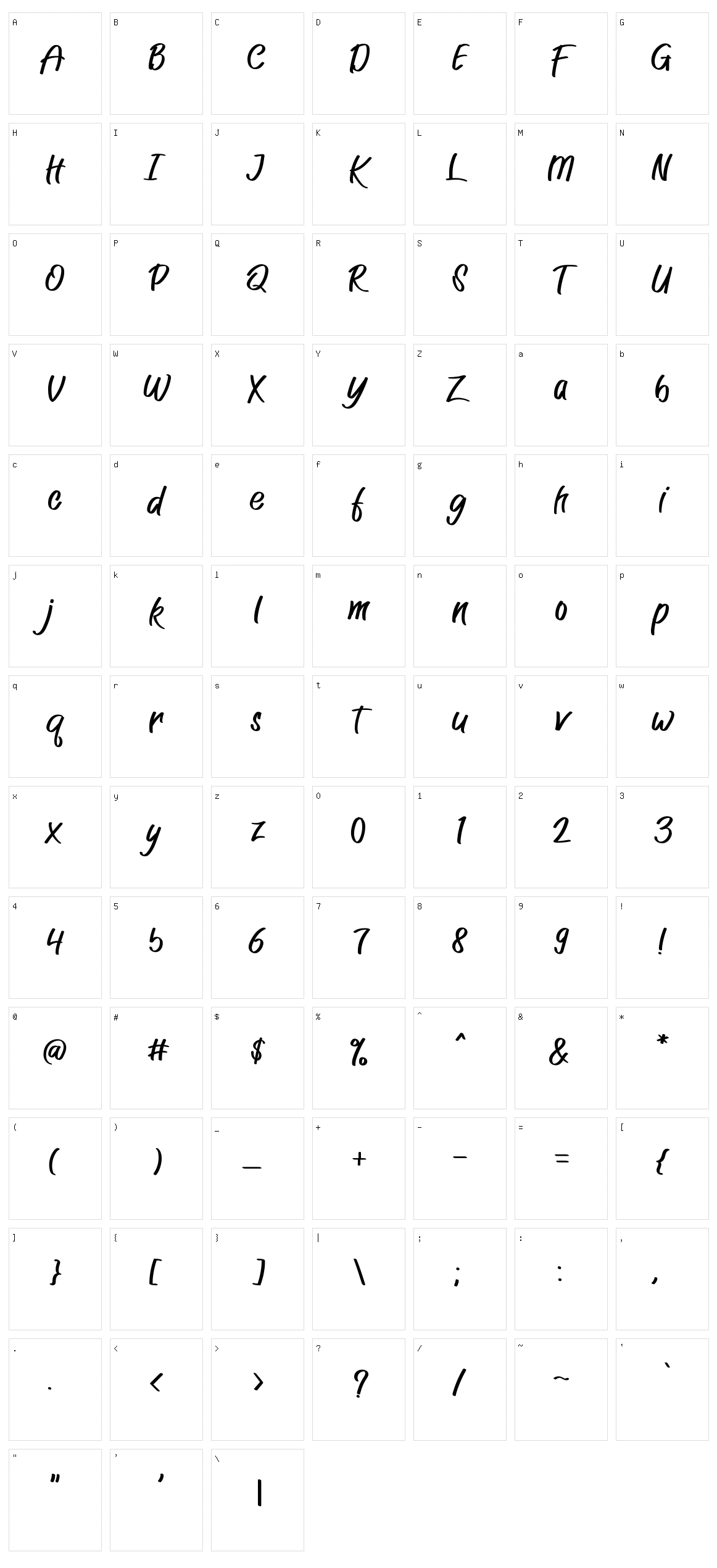 Dinamica Star Character Set