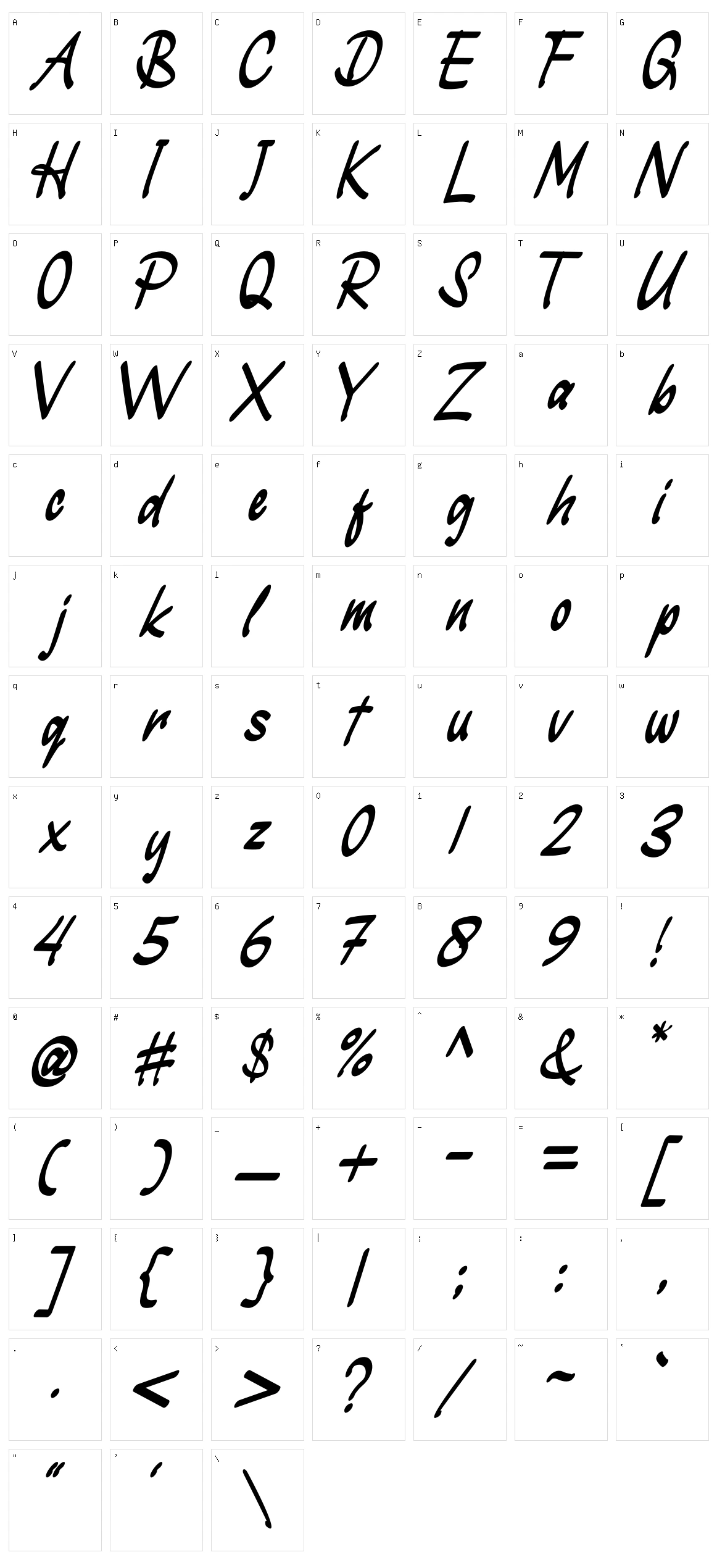 Disania Character Set