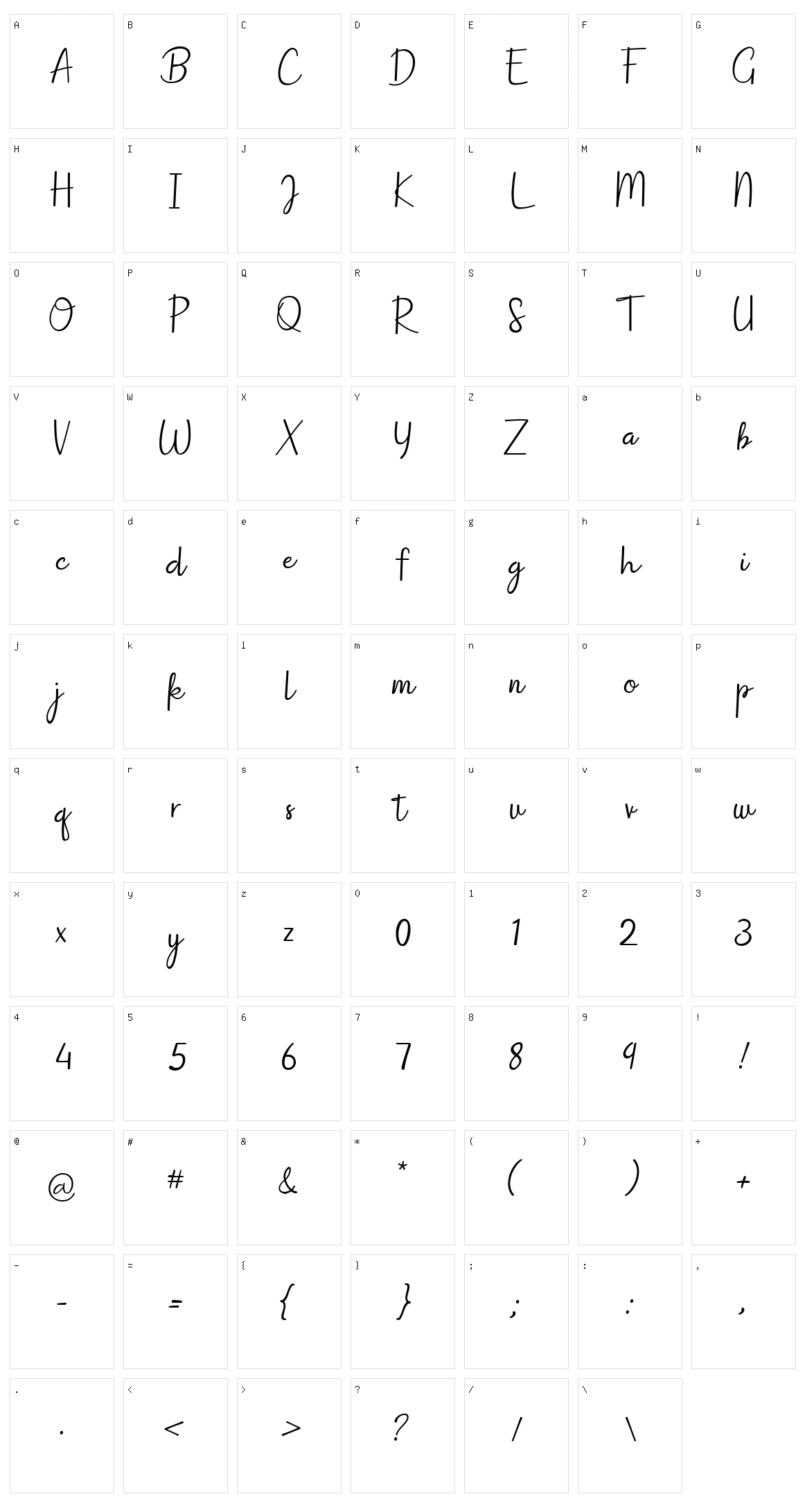 Dish Domine Character Set