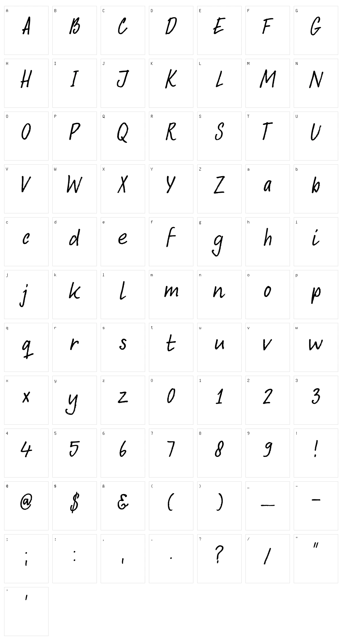 DK Abelia Character Set