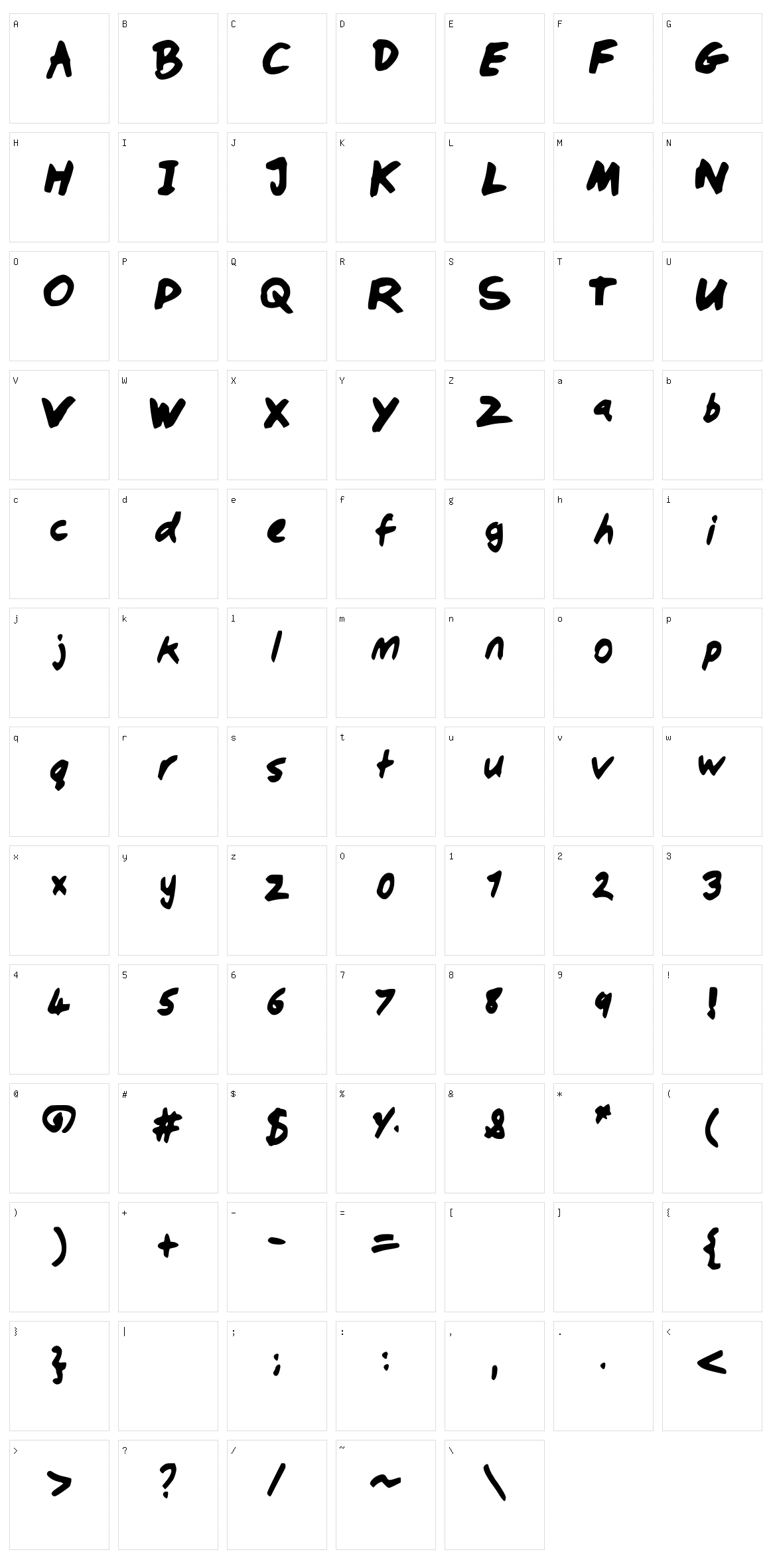 Dobbo Chisel Character Set