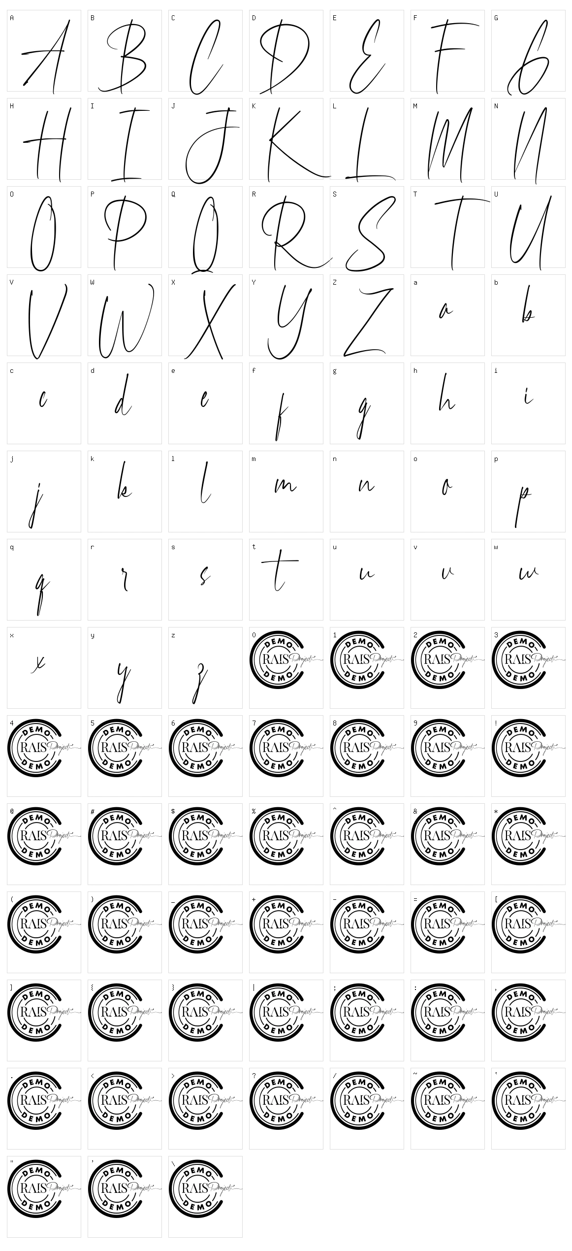 Dothan Character Set