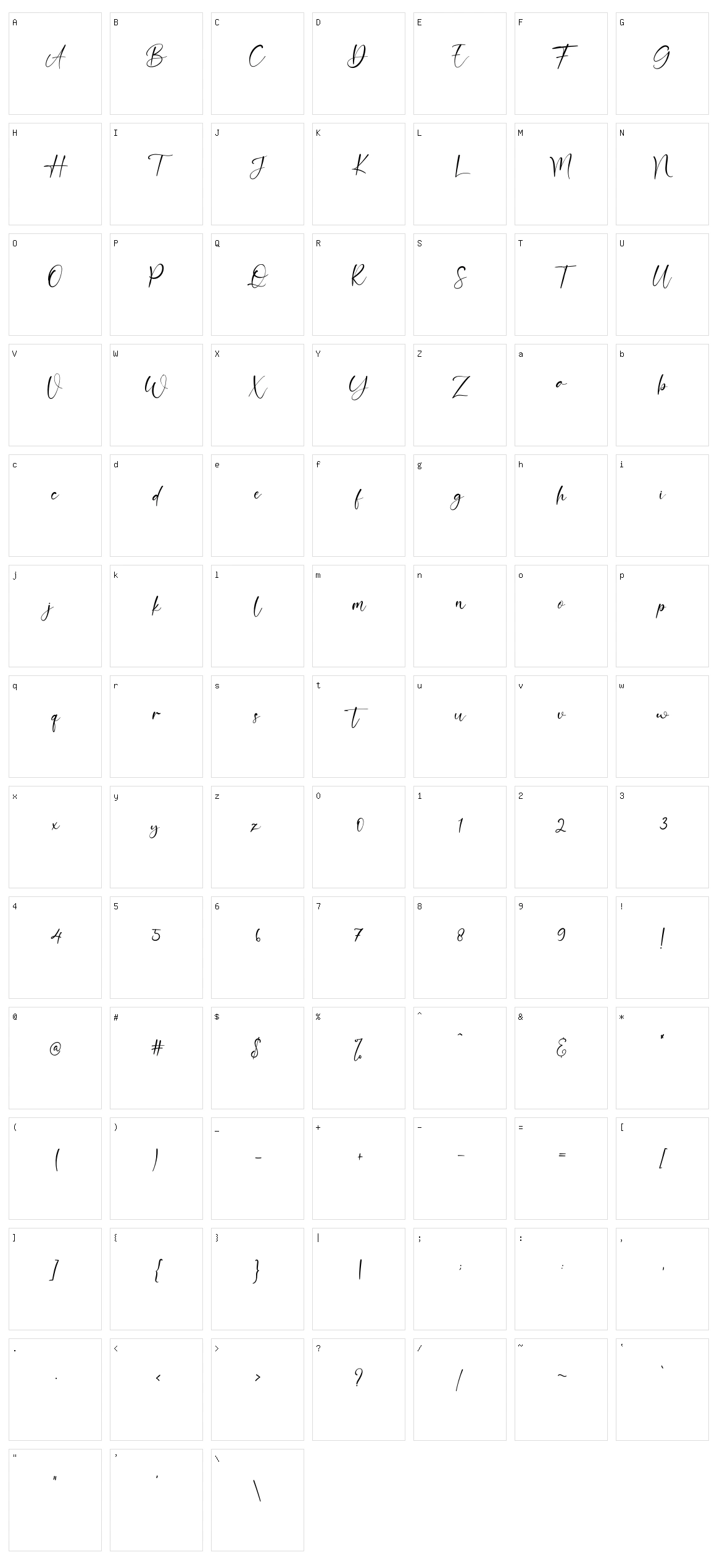 Double Signature Character Set