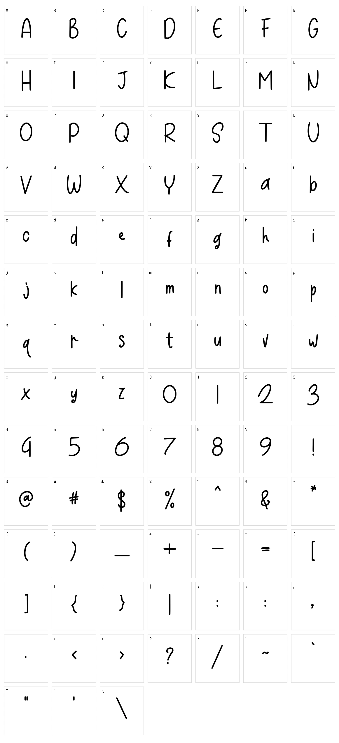 Downloadme Character Set