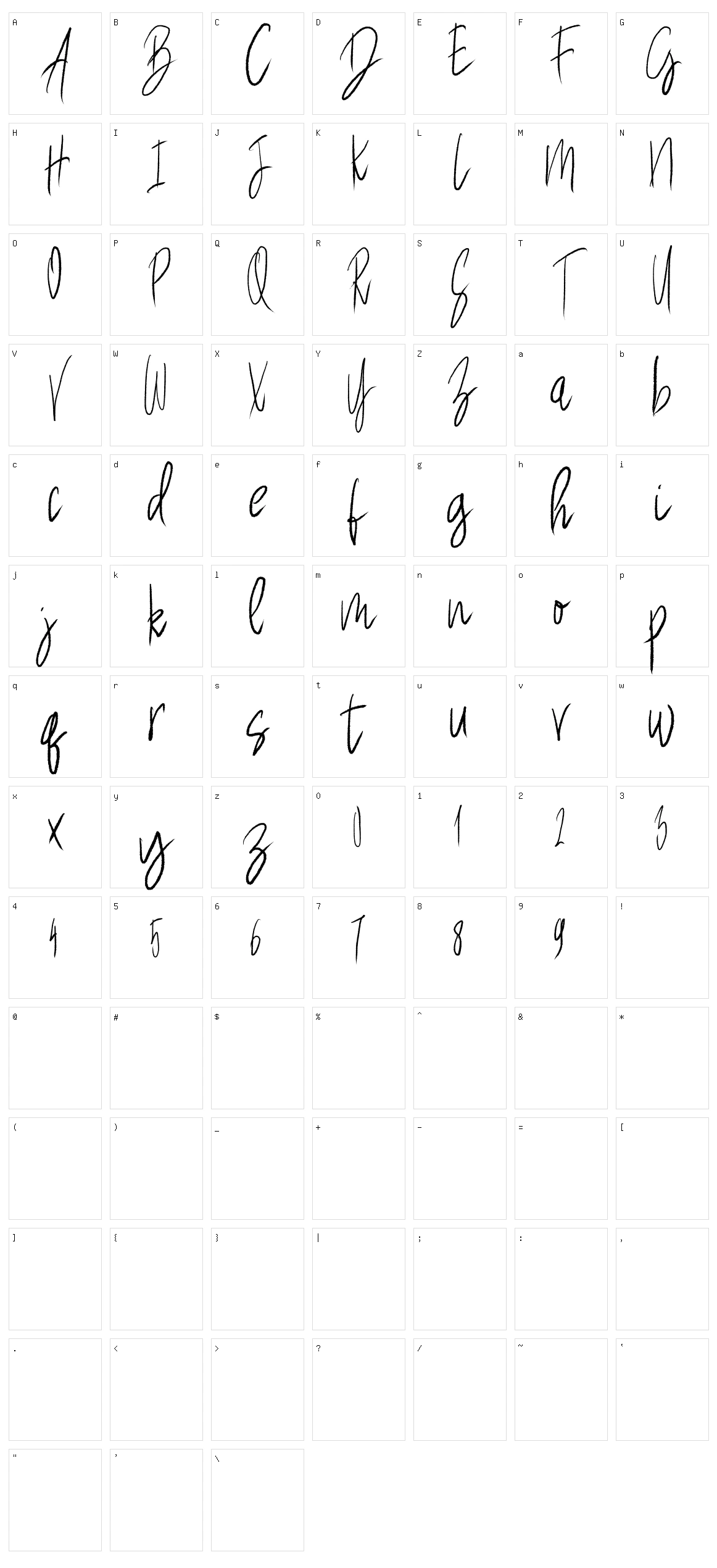 Dreamer Character Set