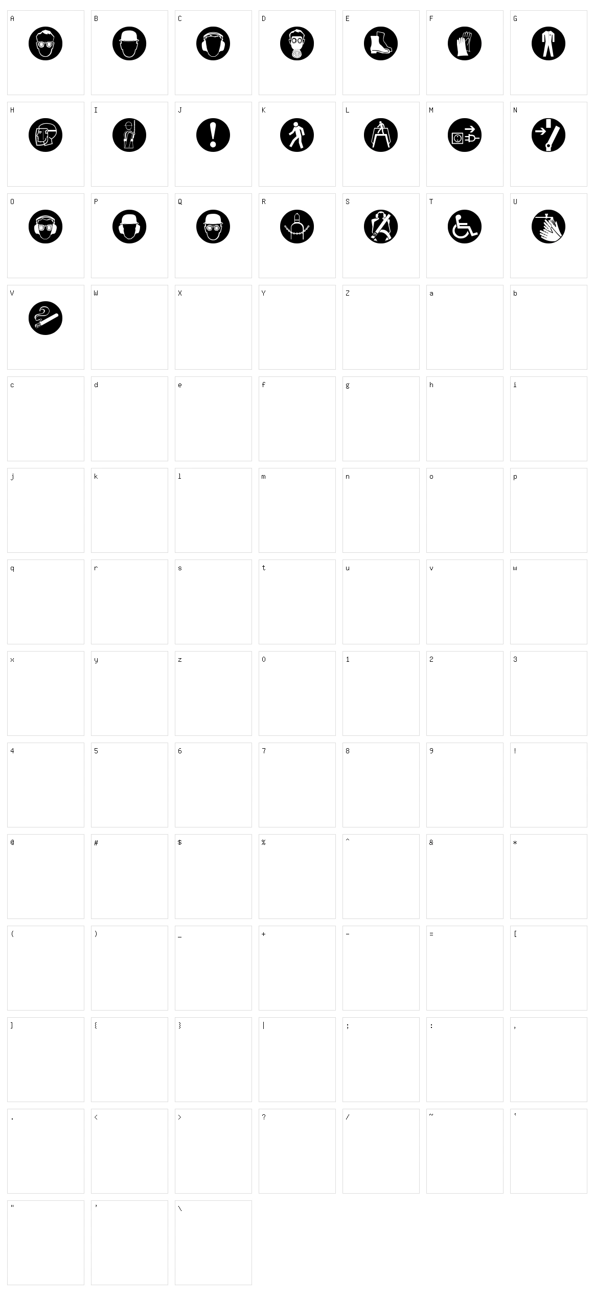 Imperatives Tables Character Set
