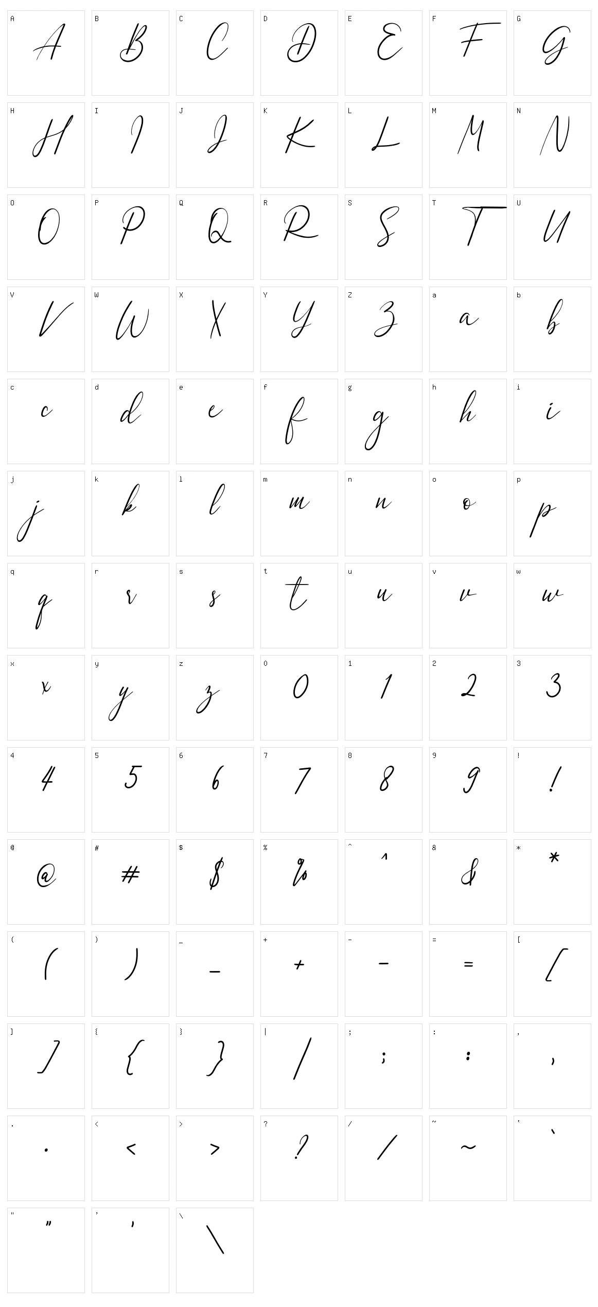 Dulan Anzelica Character Set