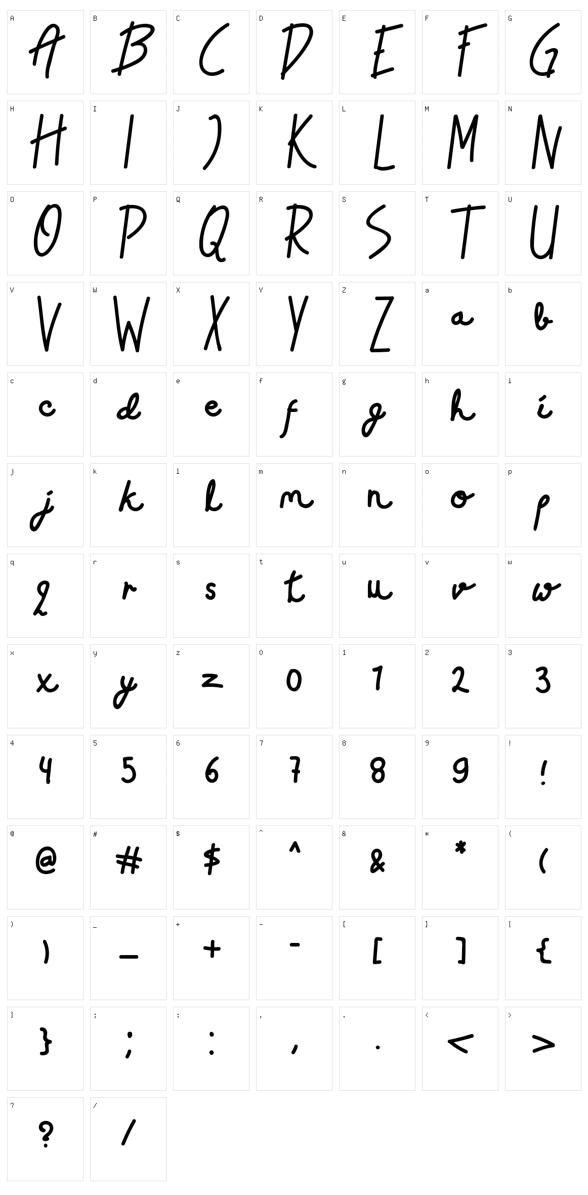 East Java Character Set