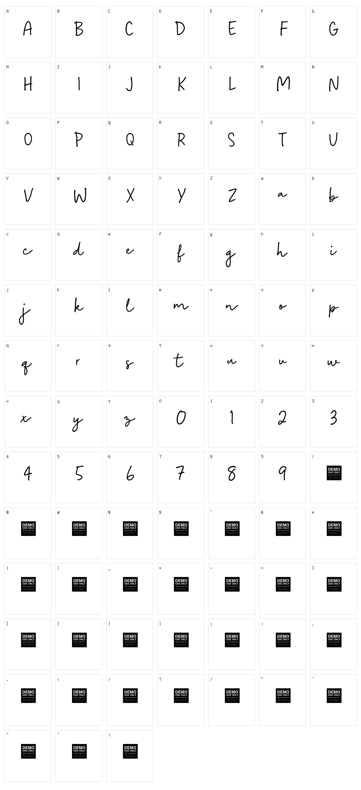Easy Going Character Set