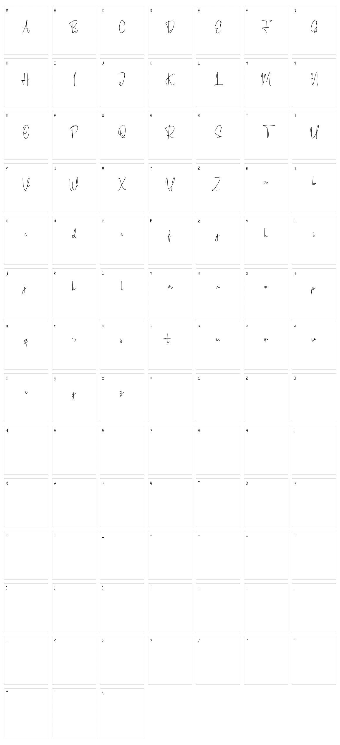 Ecaliptycus Character Set