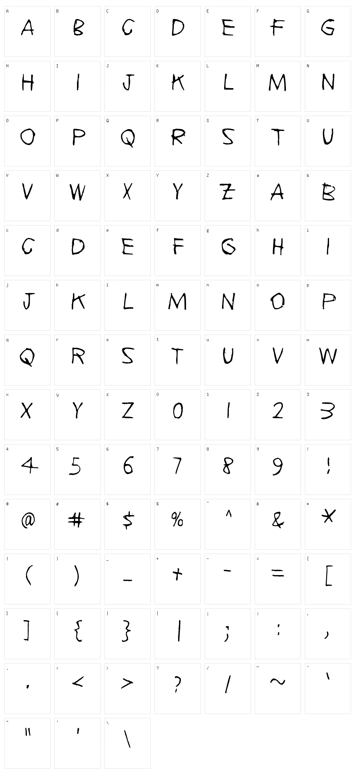 Echoes Character Set