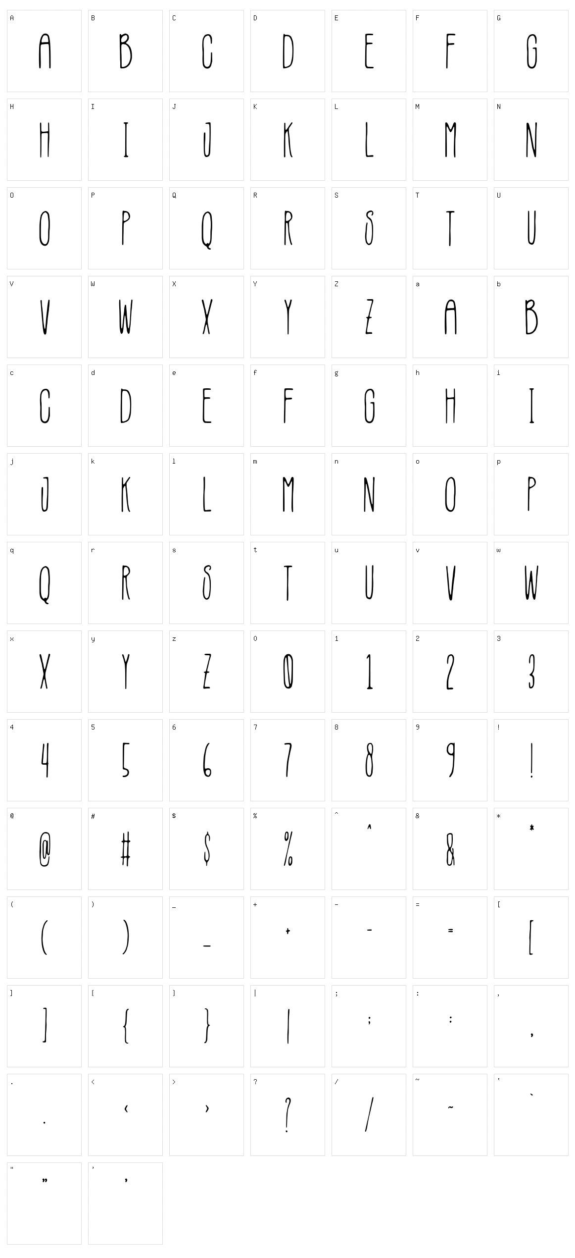 Ecriture Character Set