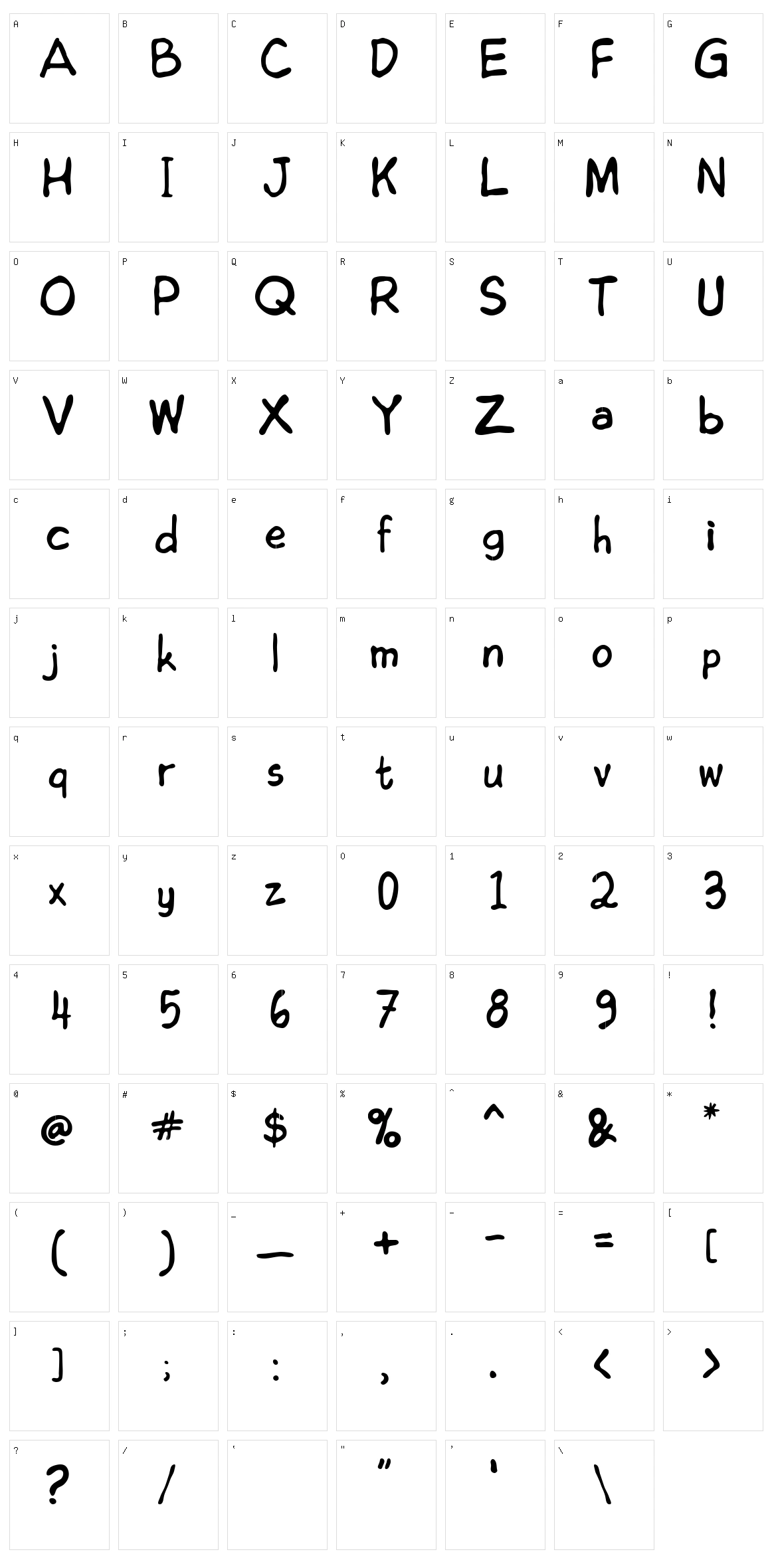 Edoms Handwritting Character Set