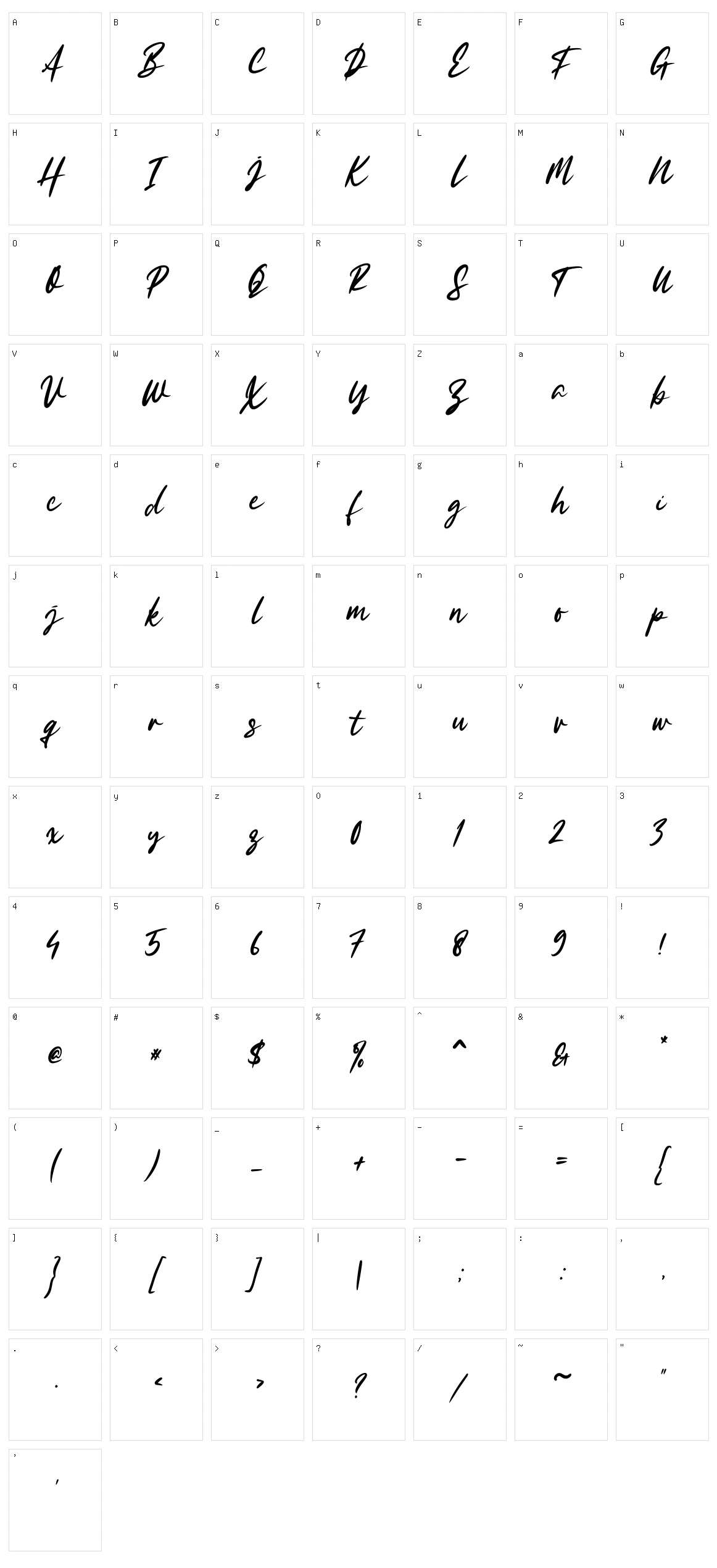 Efforita Character Set