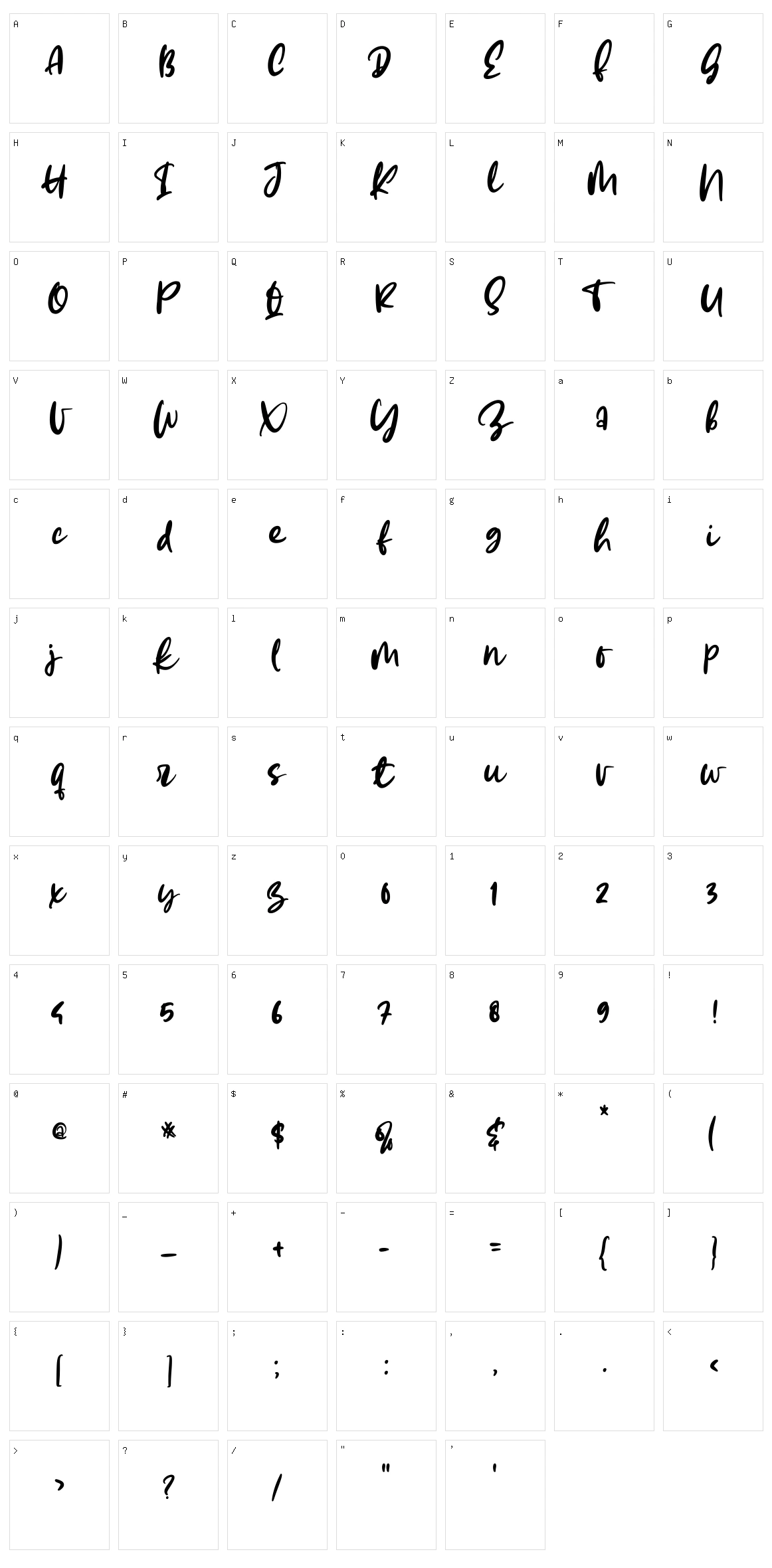 Eiffal Merrias Character Set