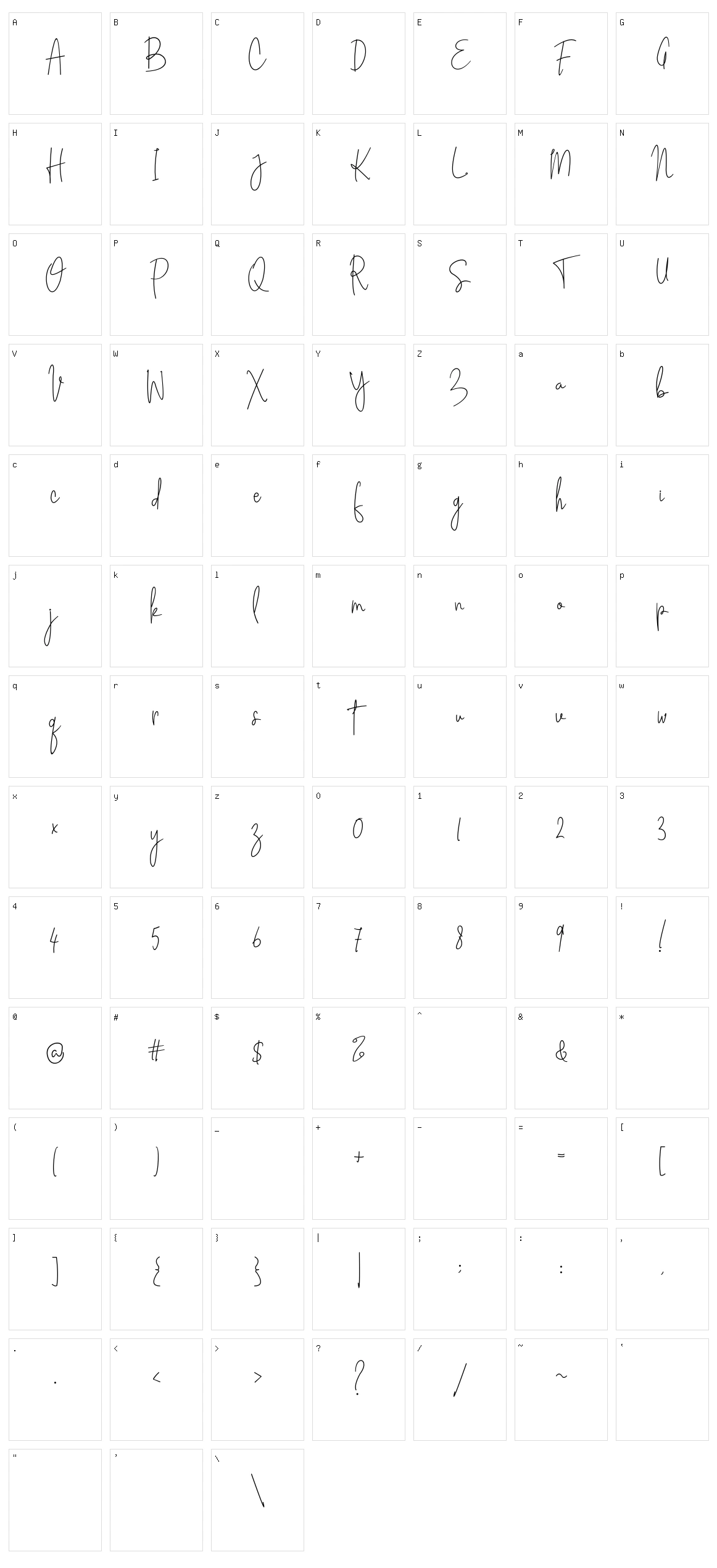 Ekuador City Character Set