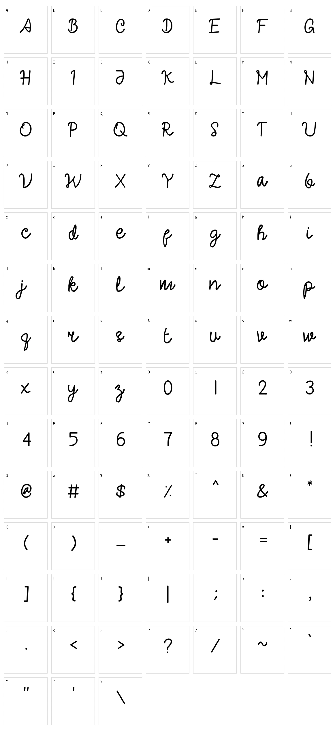 Elabor Character Set