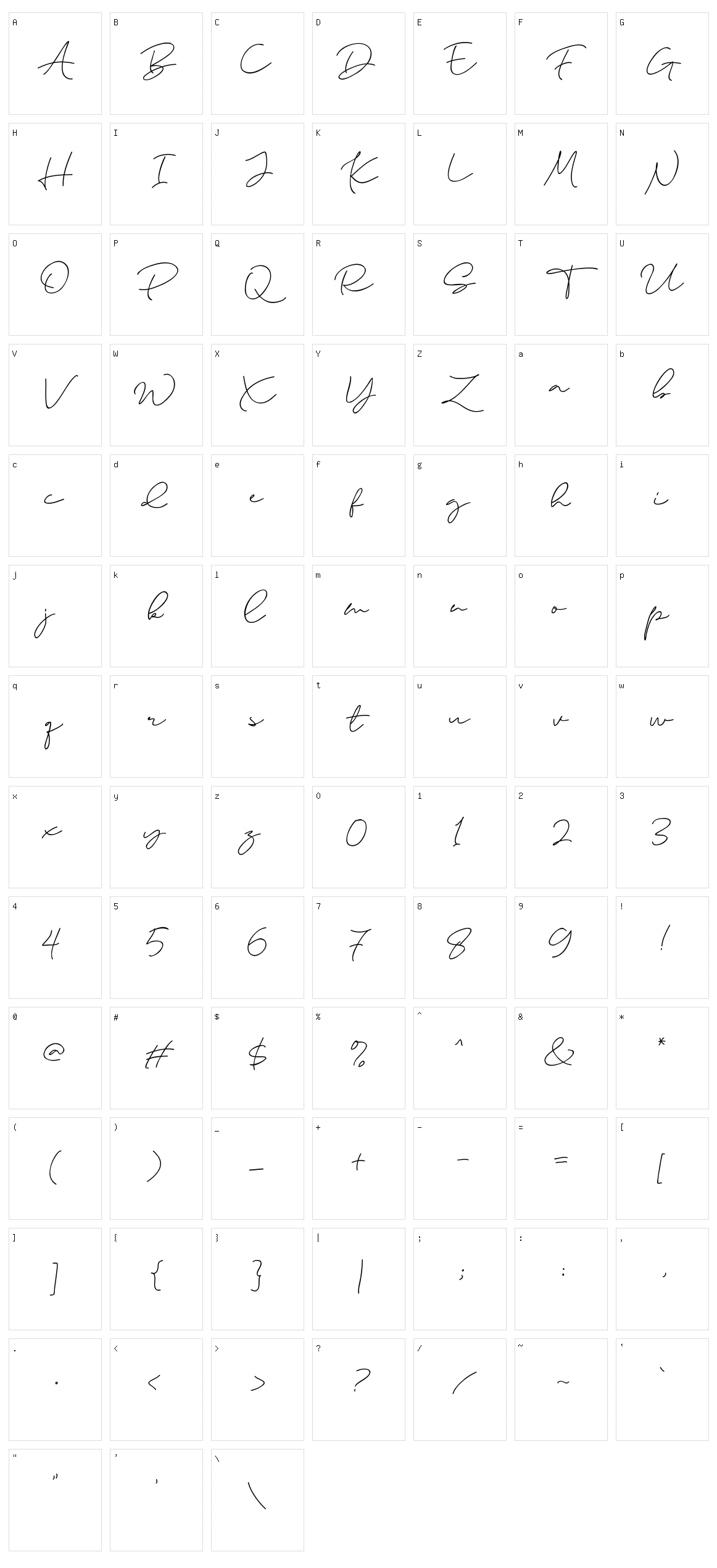 Elaine Hanks Character Set