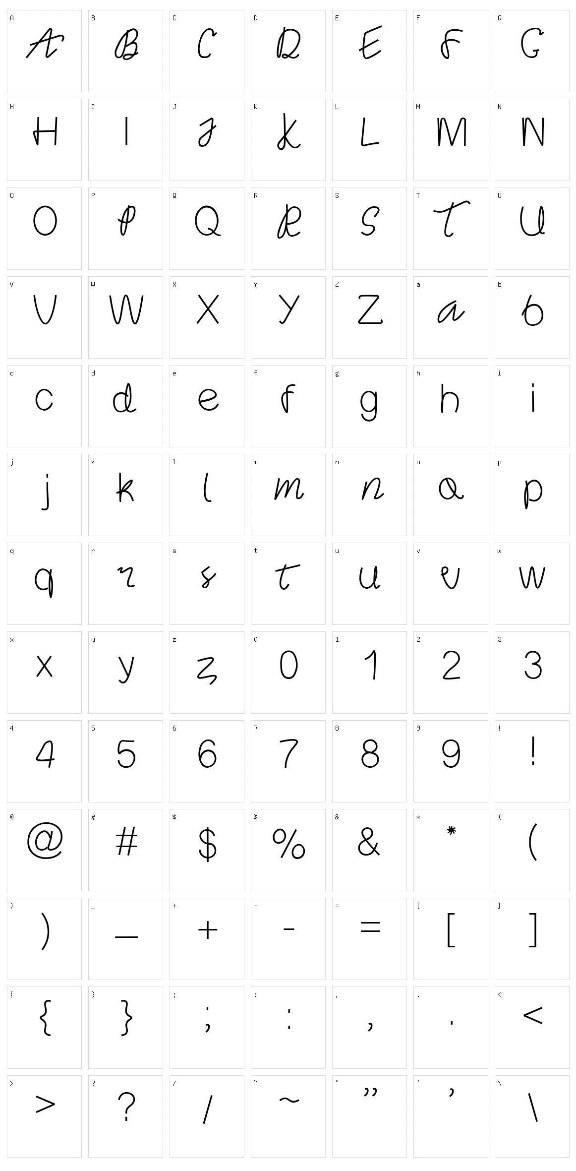 Elektra Character Set