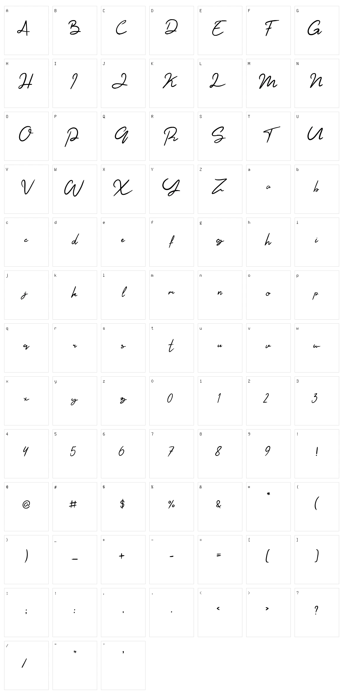 Elesty Character Set