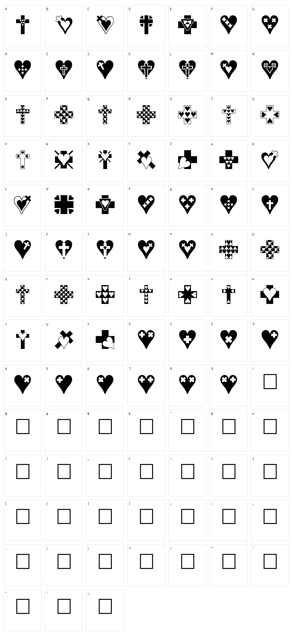 Crosses n Hearts Character Set