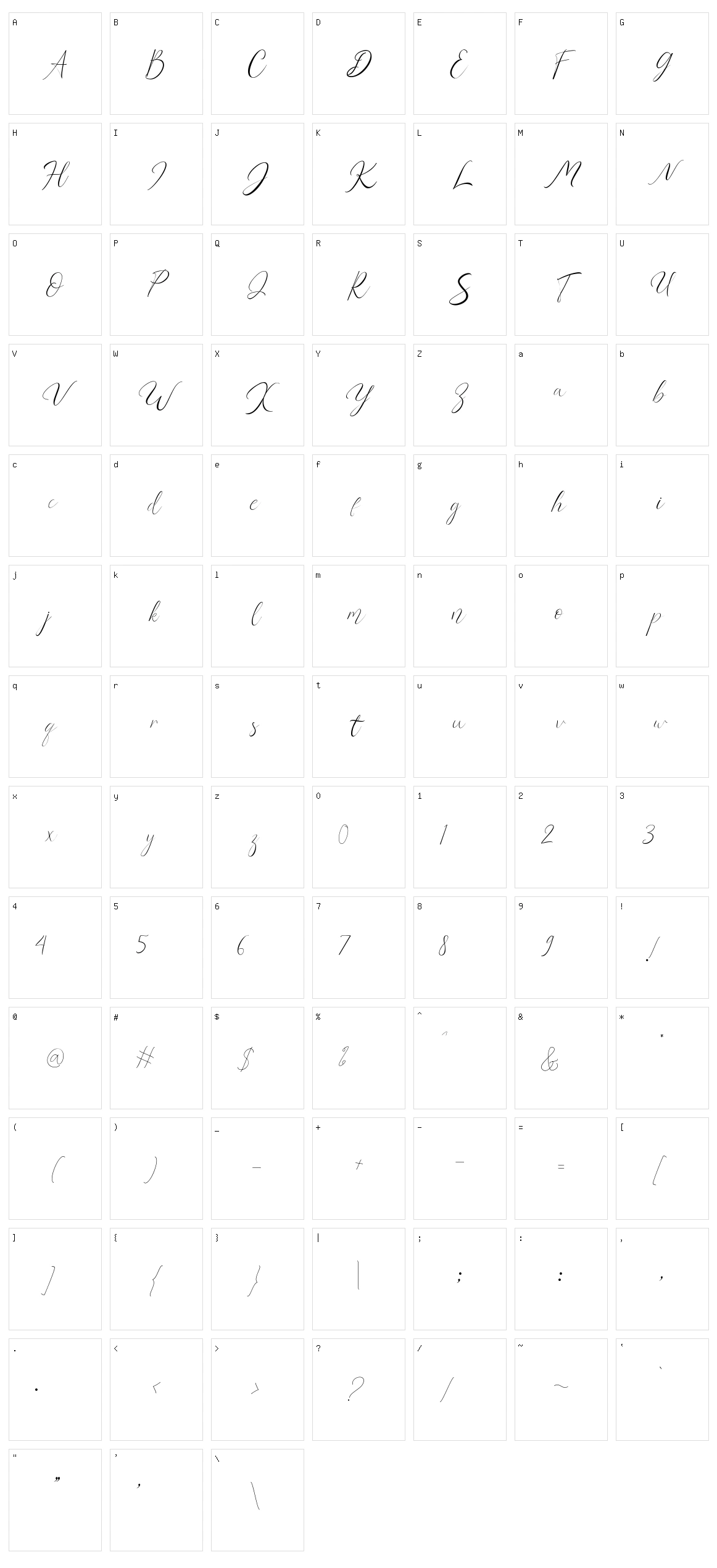 Elizabeth Character Set