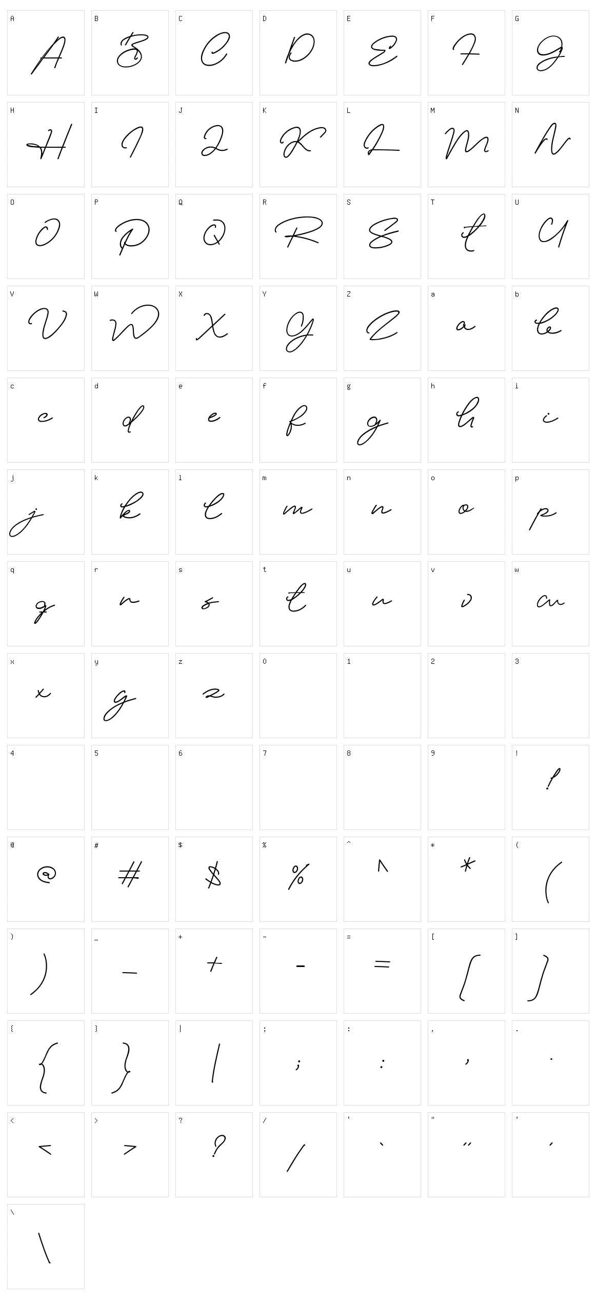 Elizany Character Set