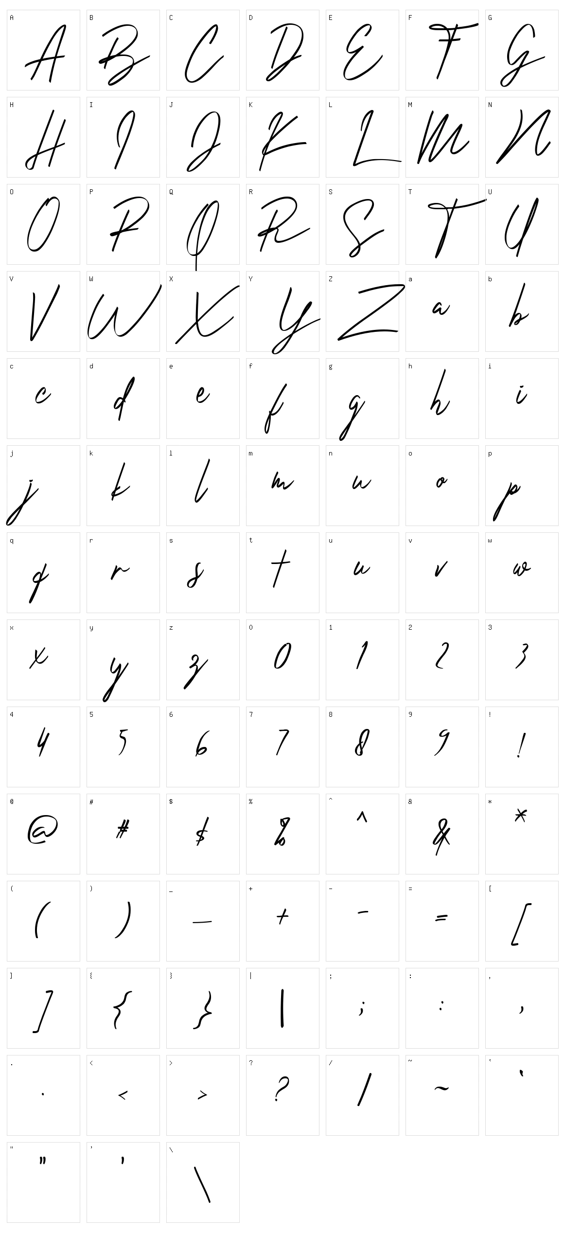 Elizavetha Character Set