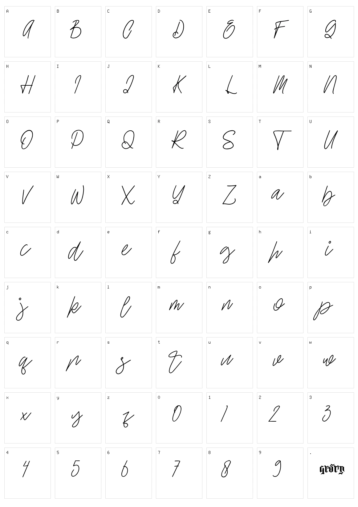 Ellaine Character Set