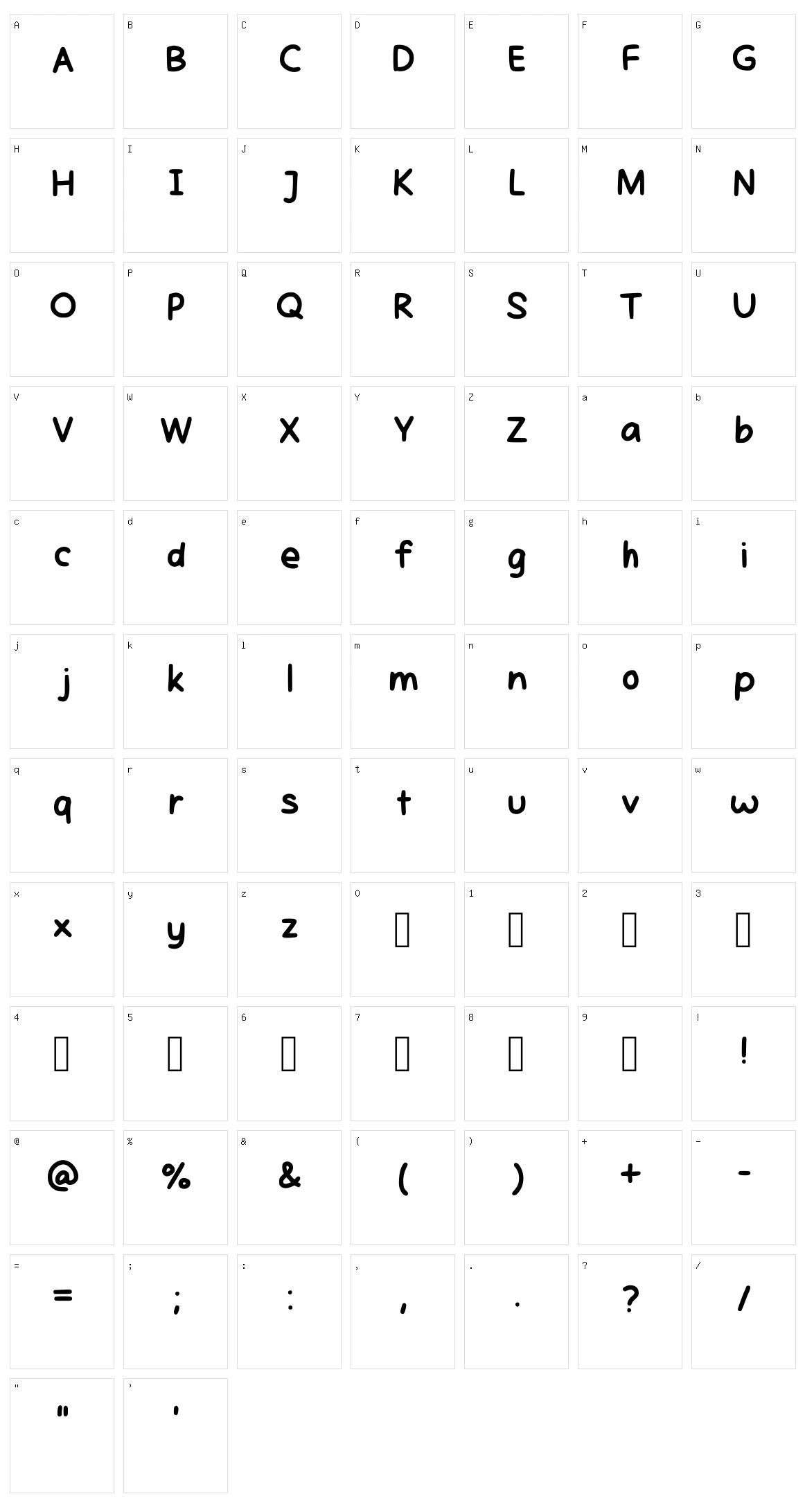 Elles Digital Handwritting Character Set