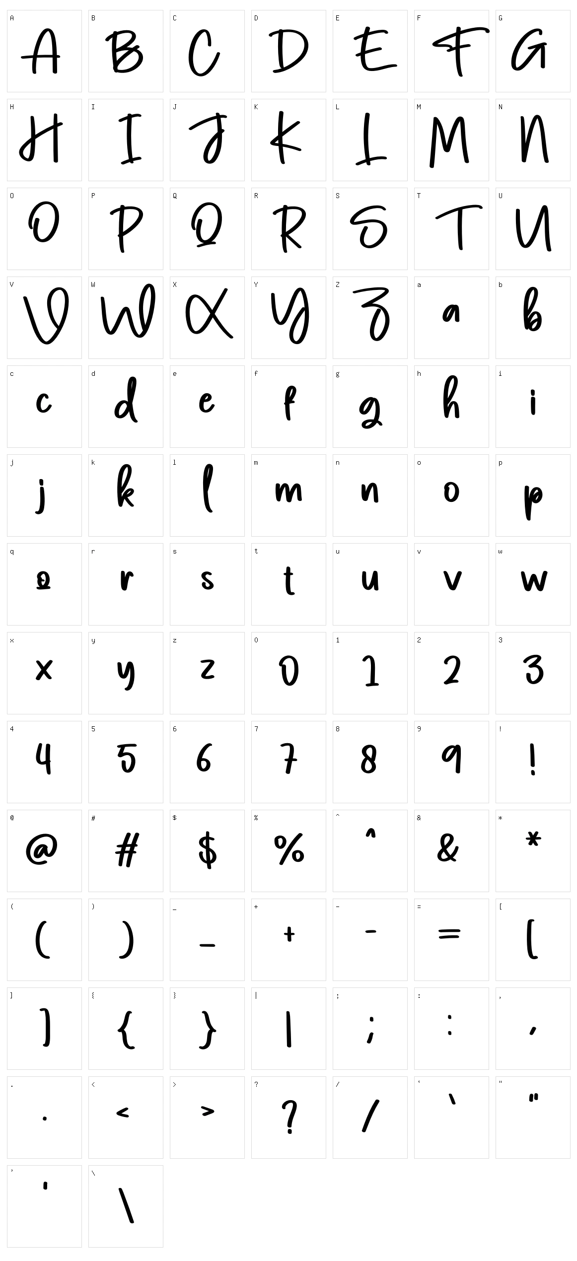 Embrio Character Set